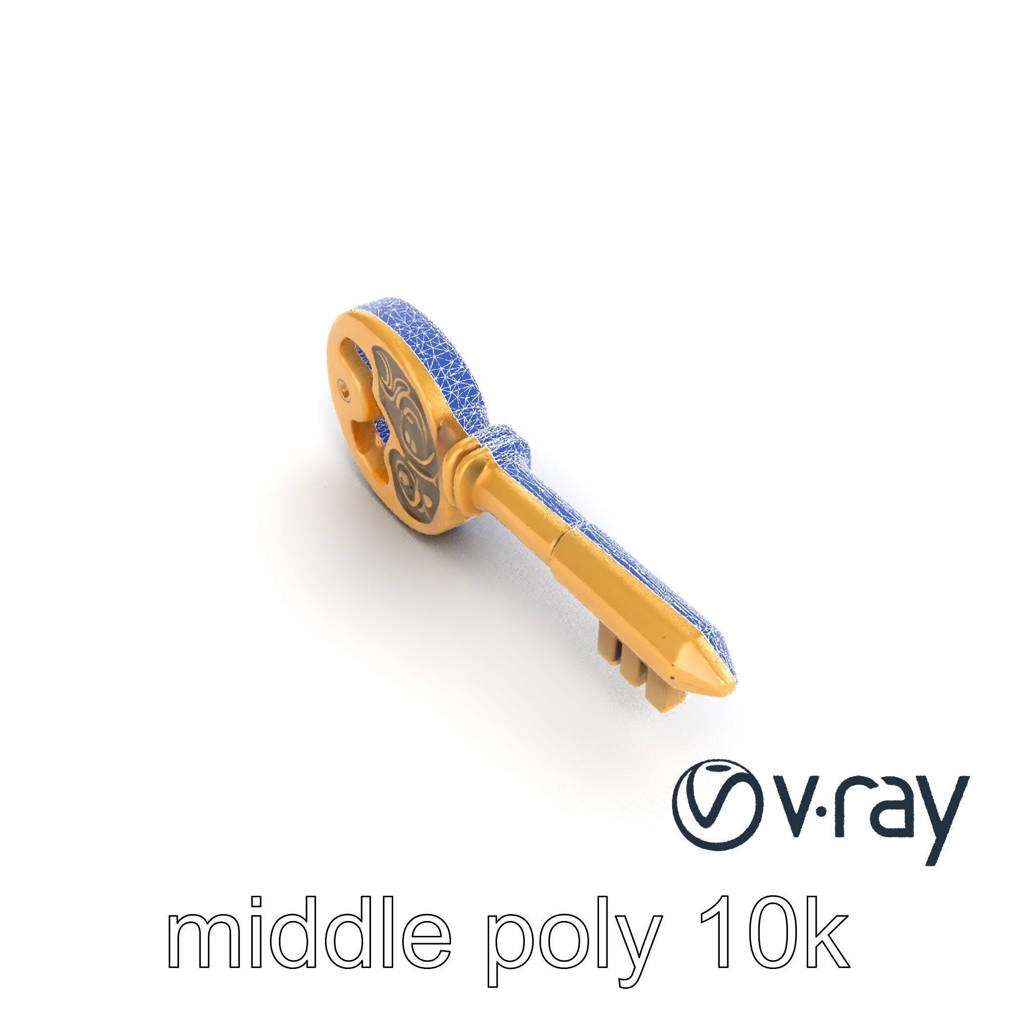 Intricate Antique Key Design model pack Low-poly 3D model_15