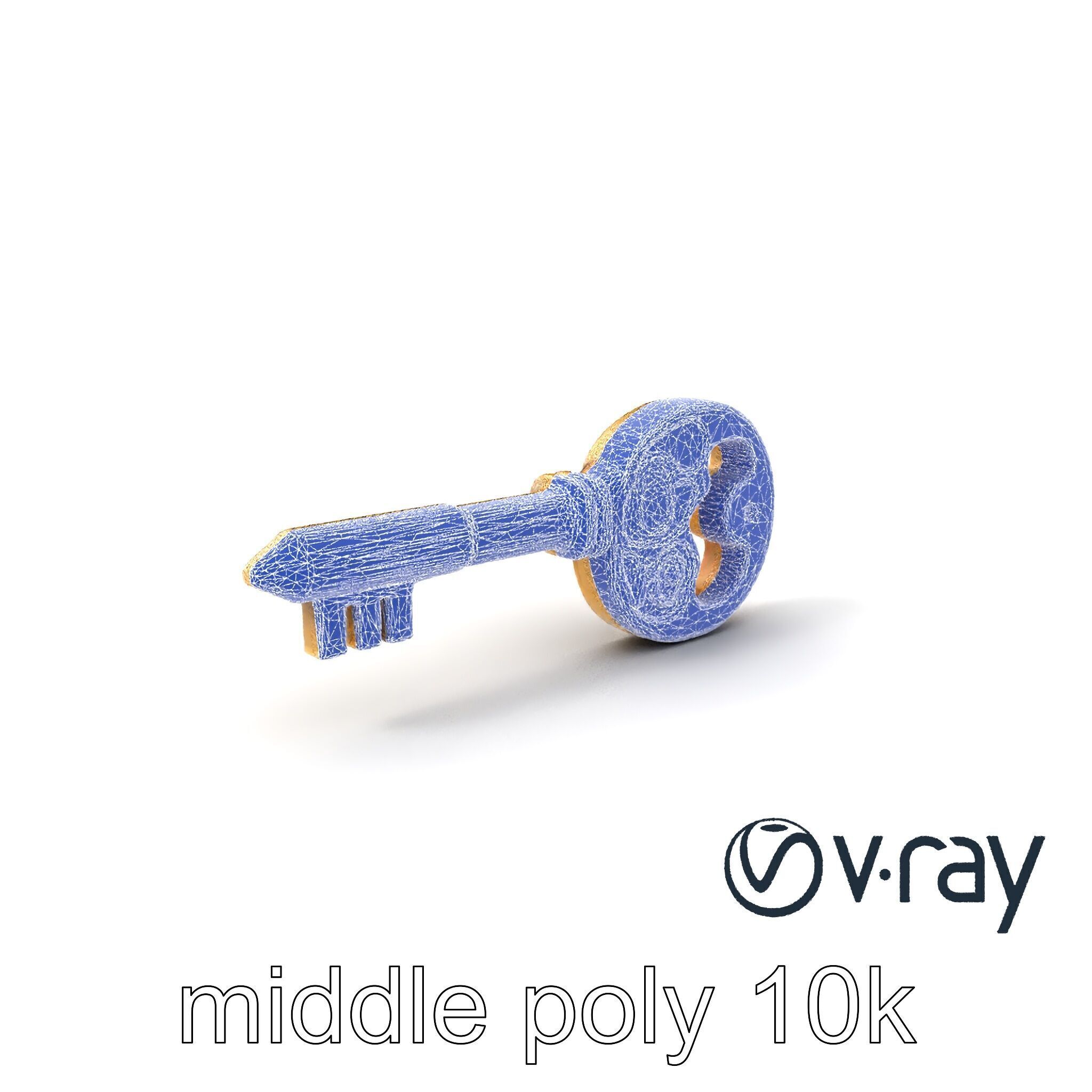 Intricate Antique Key Design model pack Low-poly 3D model_5