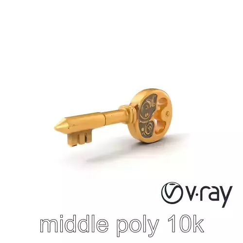 Intricate Antique Key Design model pack Low-poly 3D model