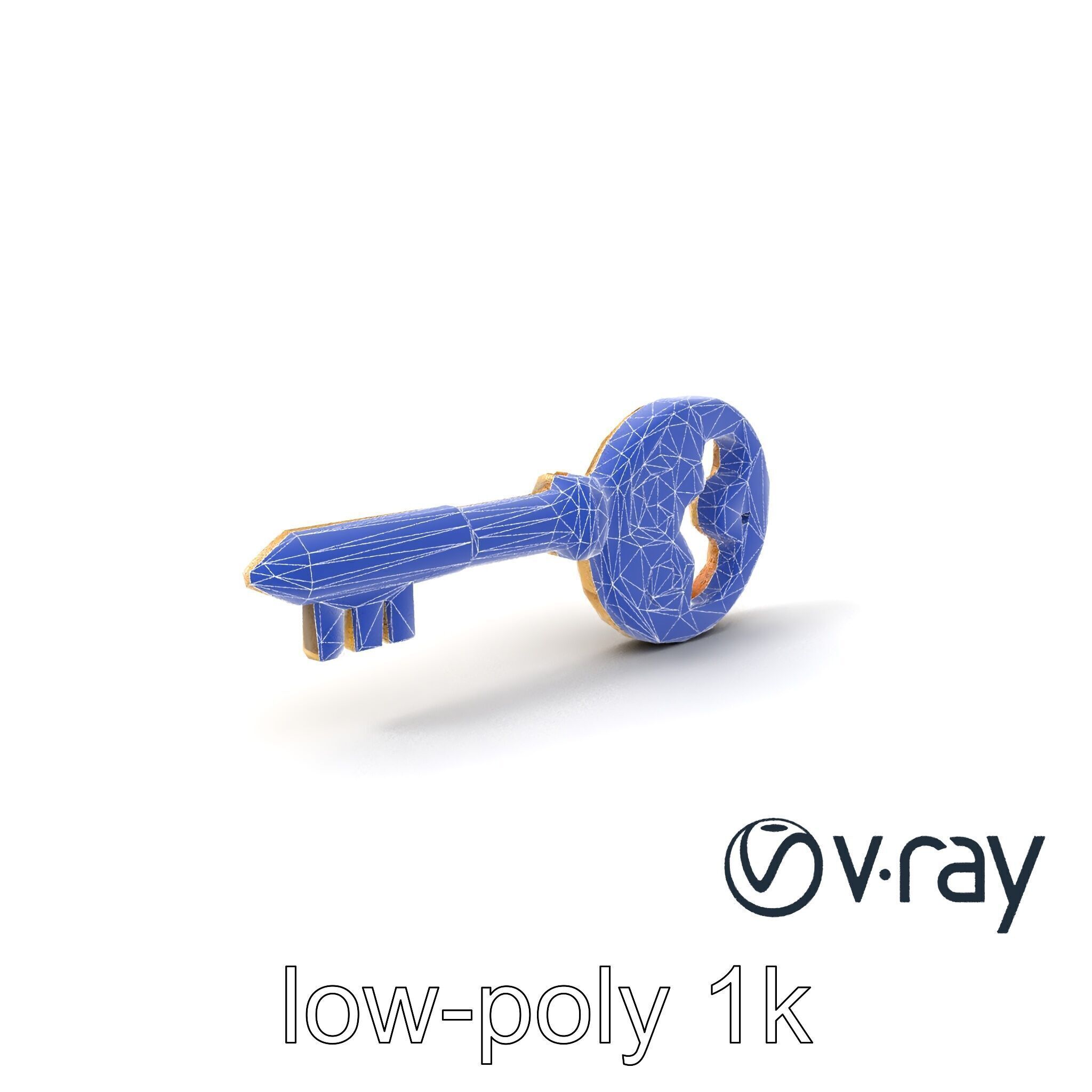 Intricate Antique Key Design model pack Low-poly 3D model_6
