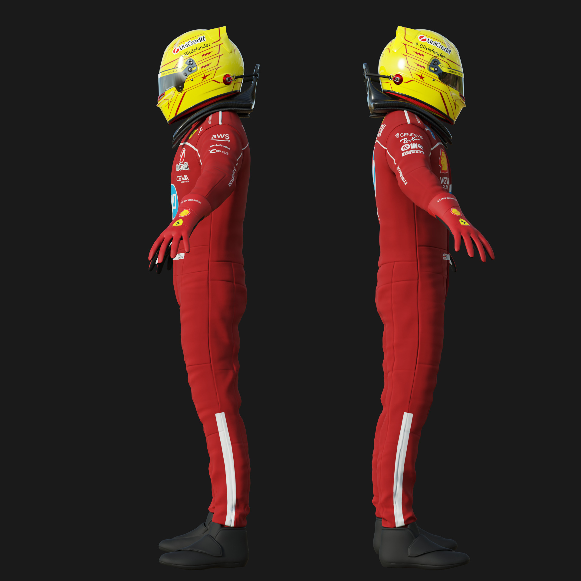F1 Ferrari Race Suit 2025 3D model_16