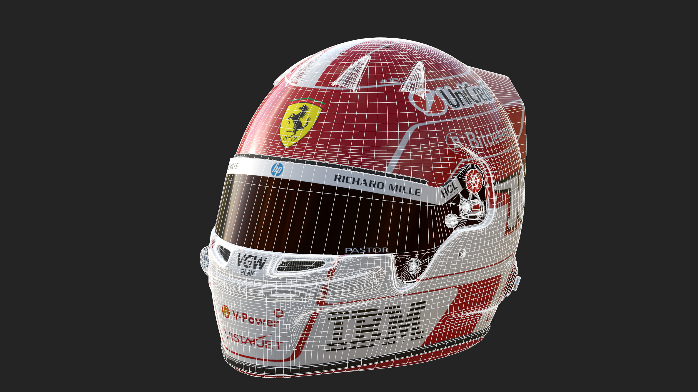 F1 Ferrari Race Suit 2025 3D model_27