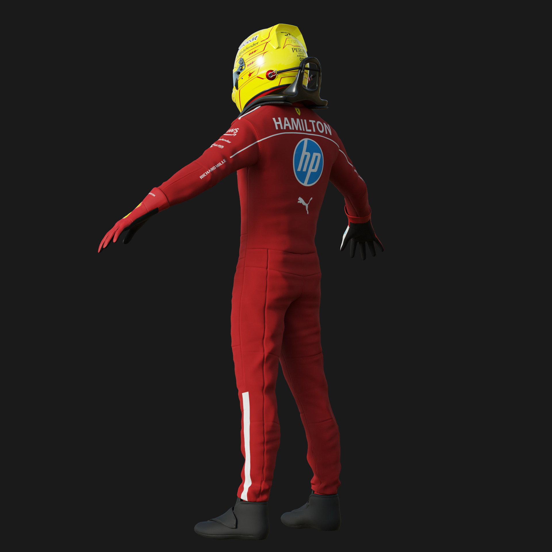F1 Ferrari Race Suit 2025 3D model_18