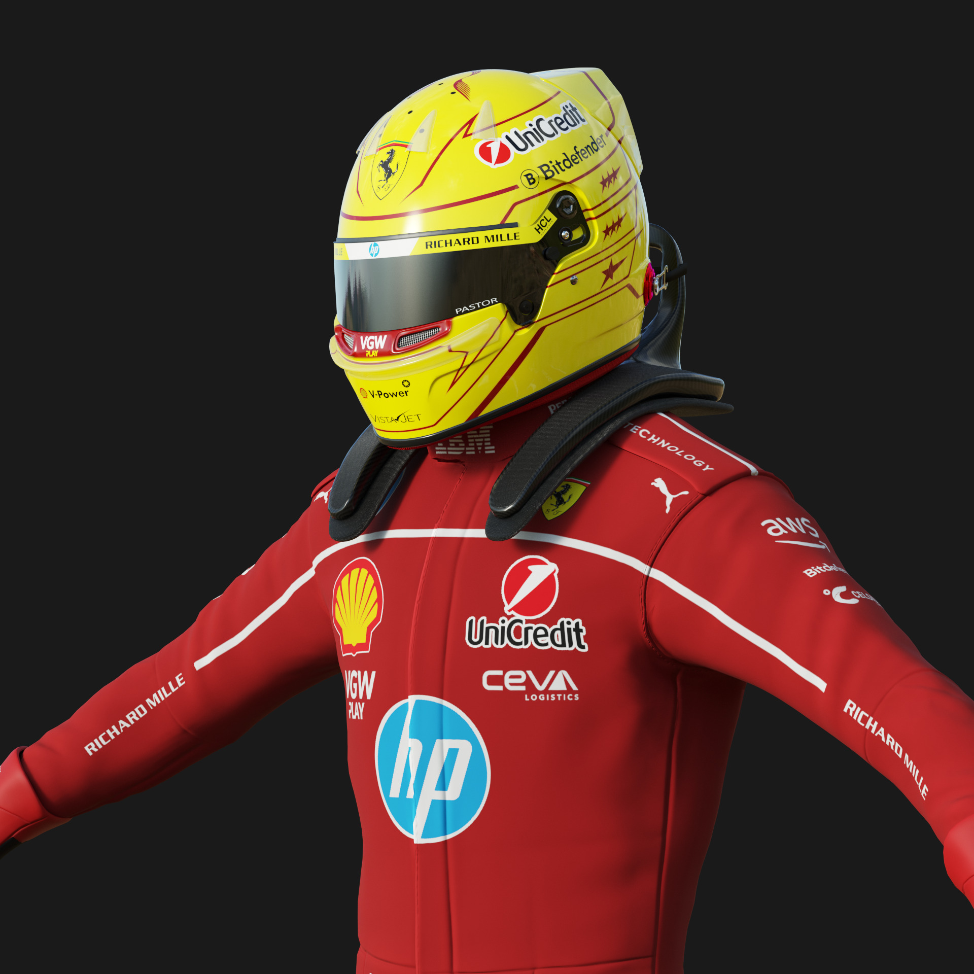 F1 Ferrari Race Suit 2025 3D model_20