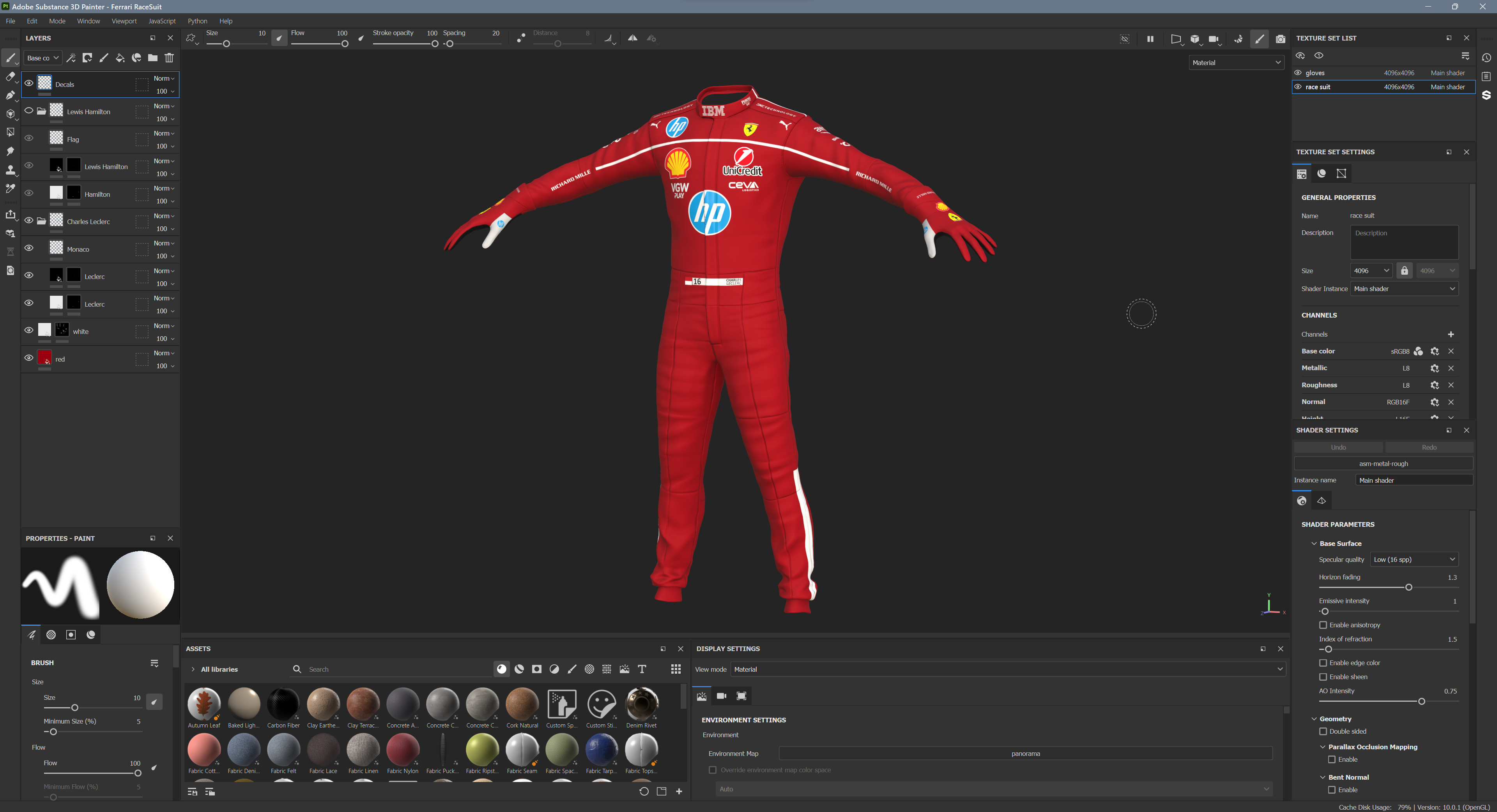 F1 Ferrari Race Suit 2025 3D model_21