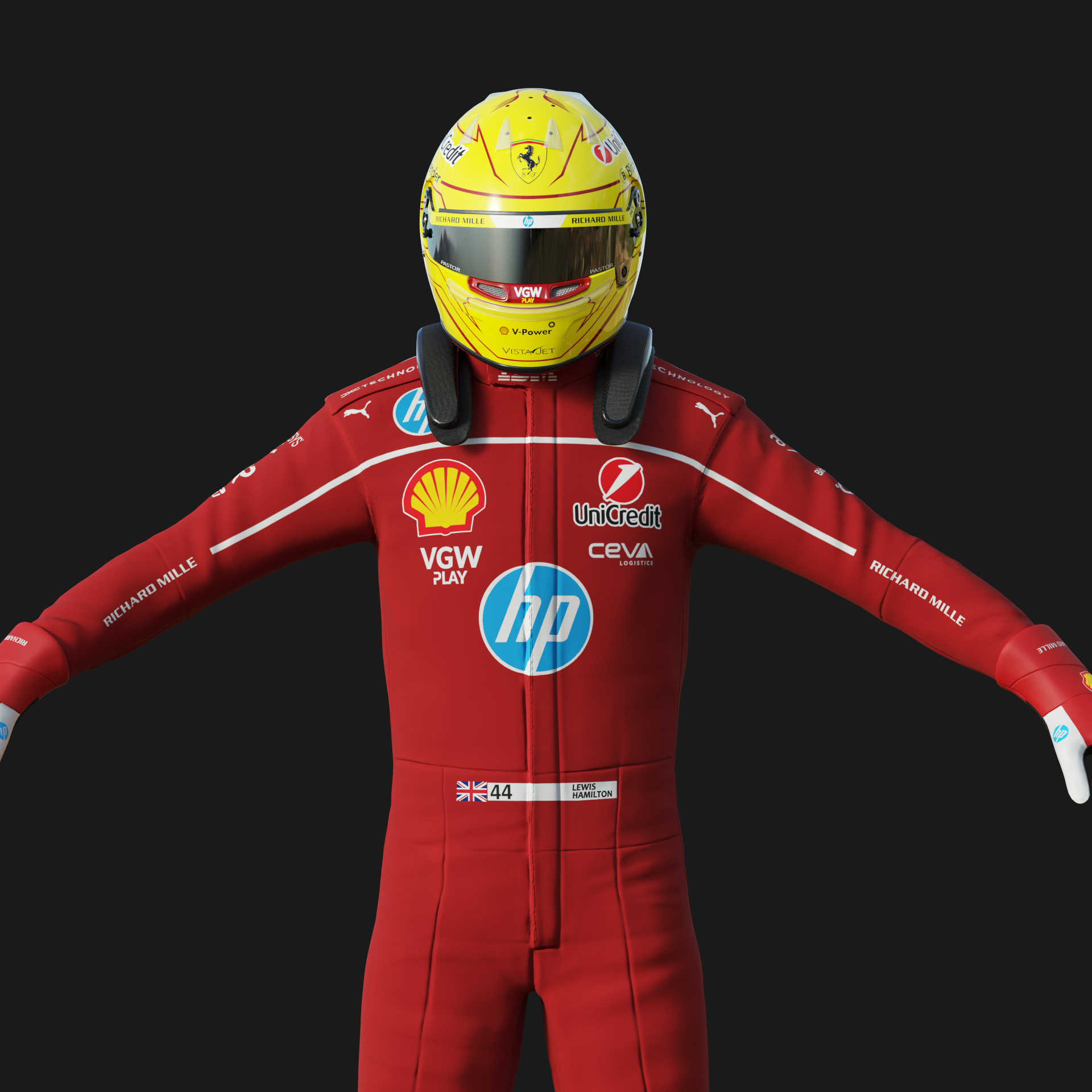F1 Ferrari Race Suit 2025 3D model_15