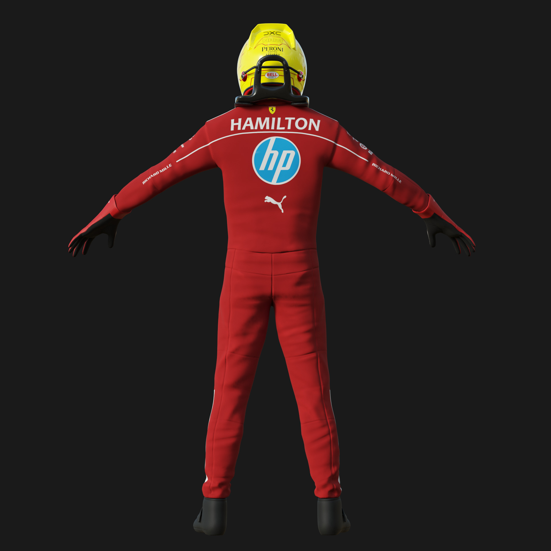 F1 Ferrari Race Suit 2025 3D model_19