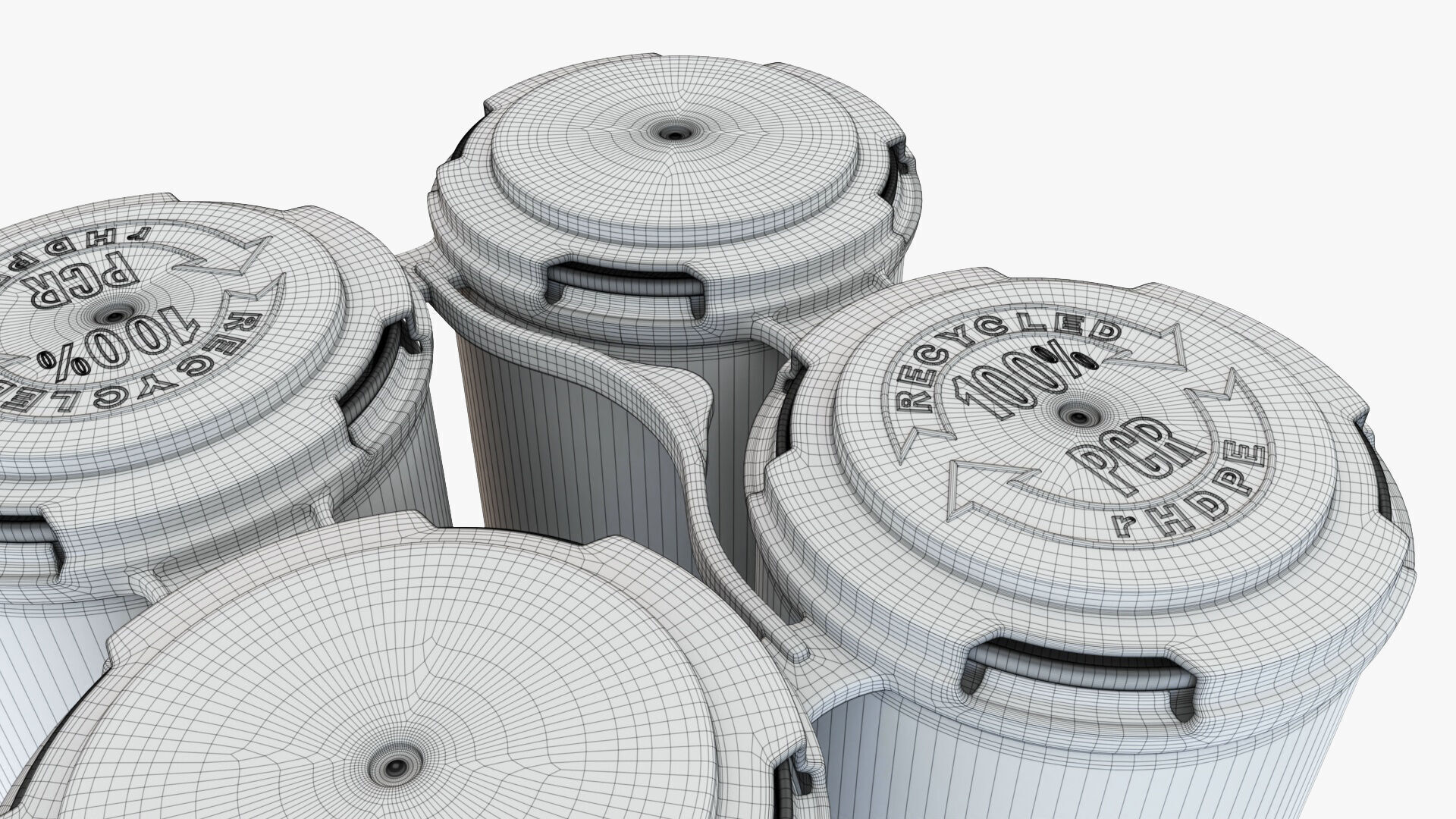 Slim Can 250ml Clip Pak Carrier Handle Quadpak 3D model_6