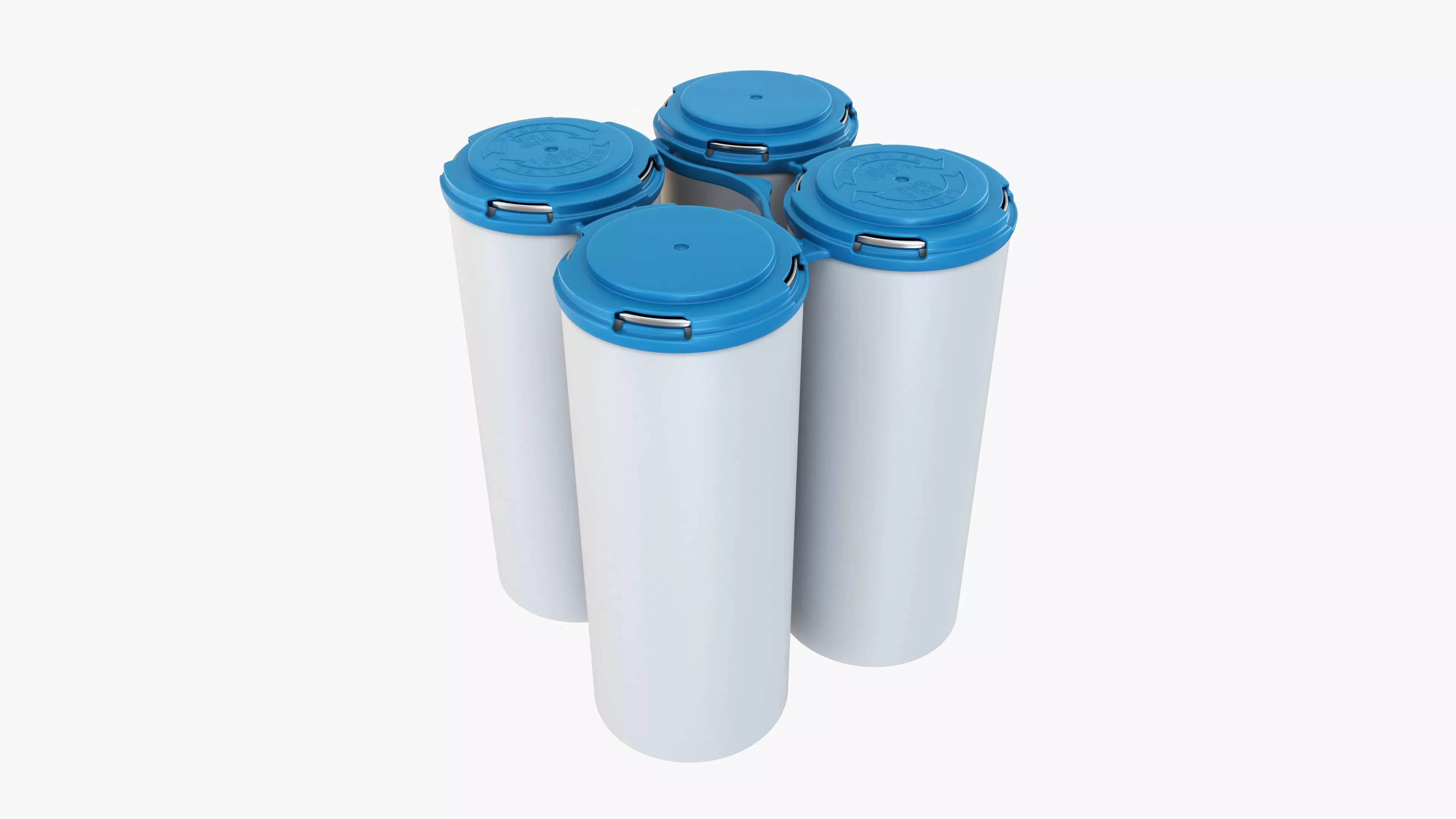 Slim Can 250ml Clip Pak Carrier Handle Quadpak 3D model_0