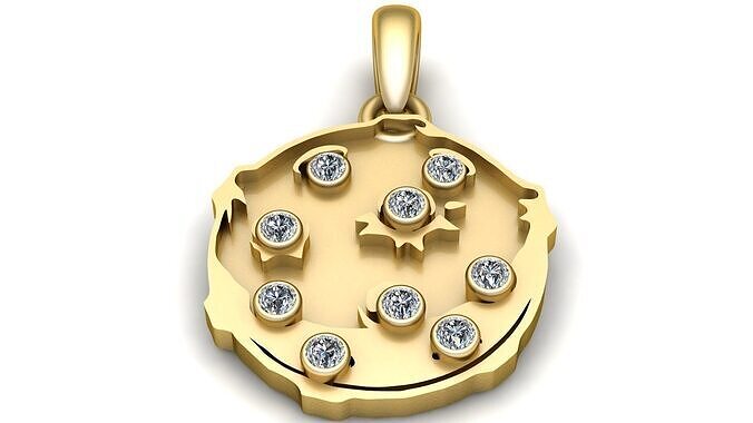 SHAPE COIN PENDANT 3D PRINTABLE MODEL  3D print model