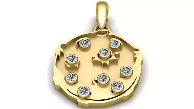 SHAPE COIN PENDANT 3D PRINTABLE MODEL 