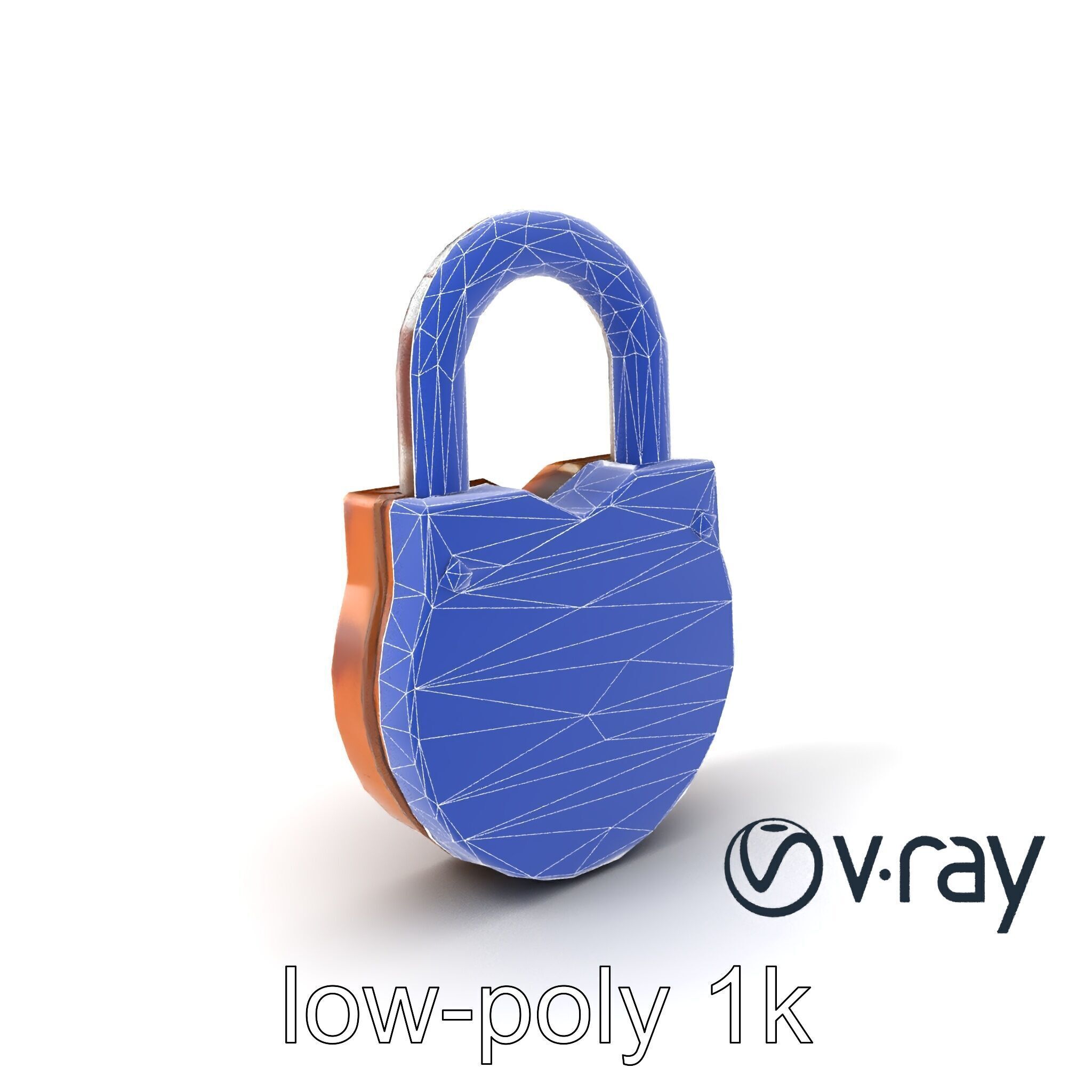 Rustic Metal Lock with Aged Texture model pack Low-poly 3D model_6