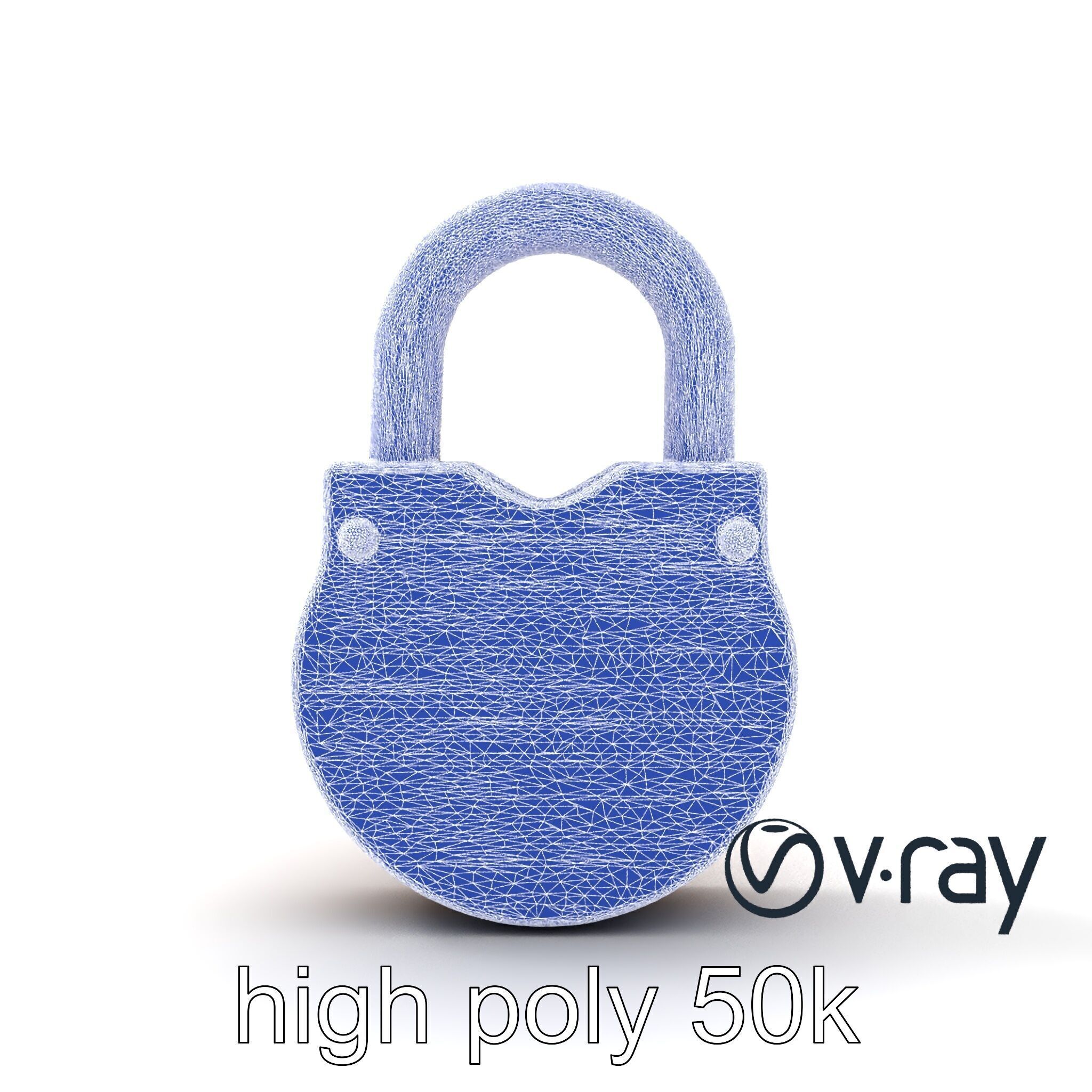 Rustic Metal Lock with Aged Texture model pack Low-poly 3D model_30