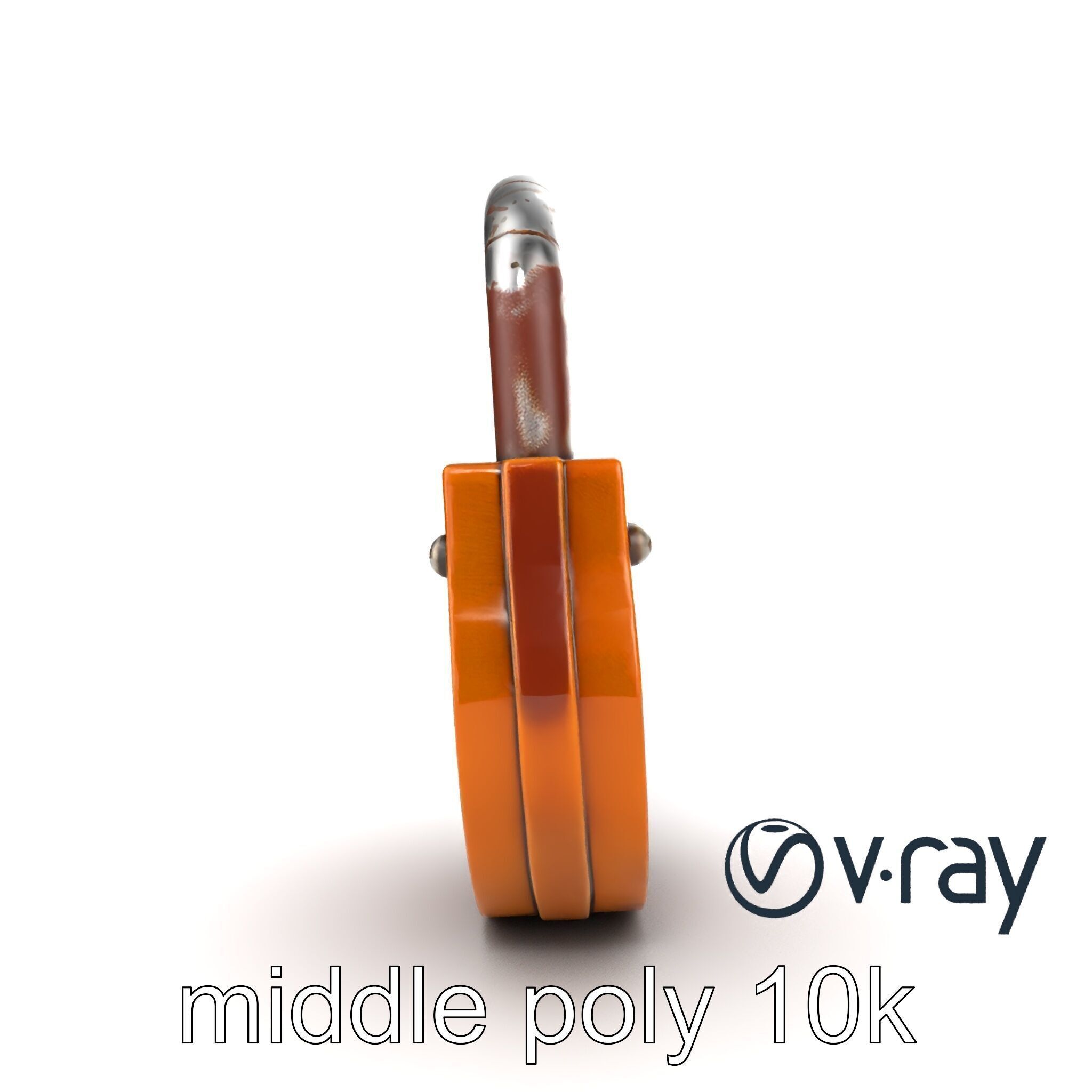 Rustic Metal Lock with Aged Texture model pack Low-poly 3D model_14