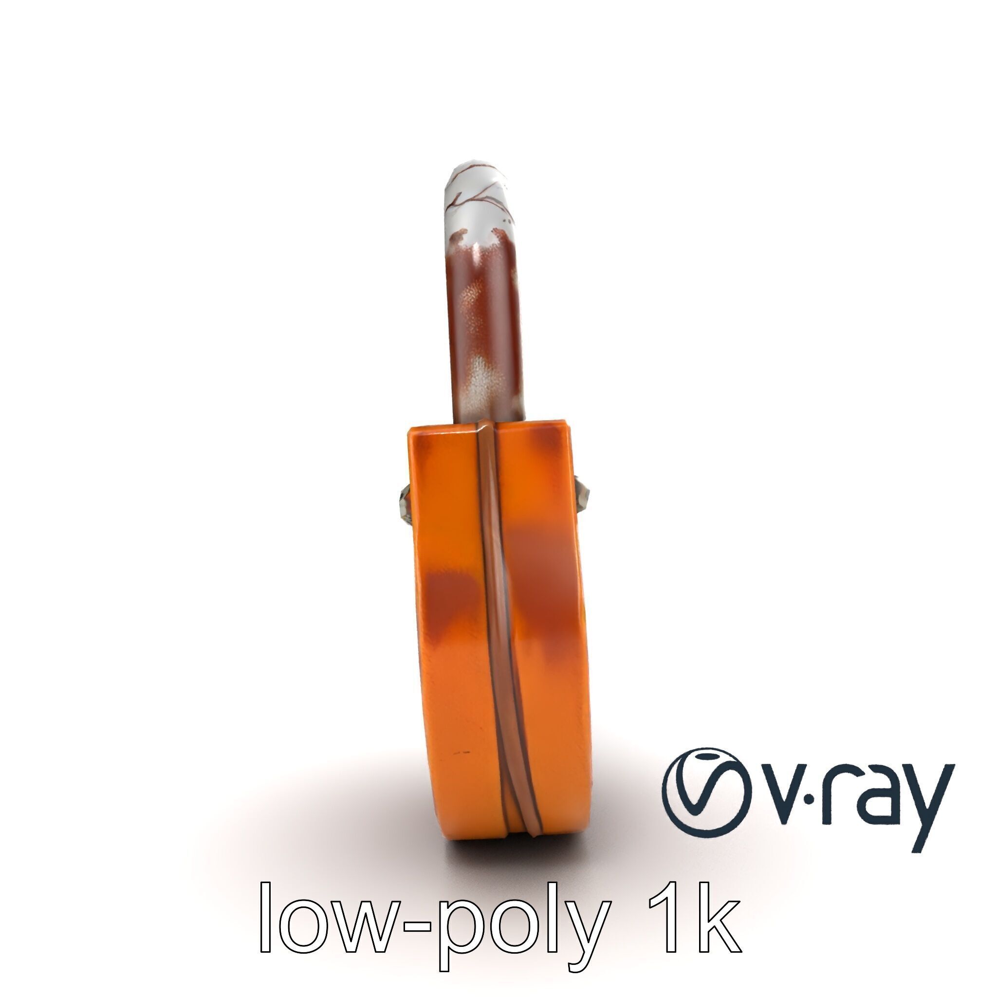 Rustic Metal Lock with Aged Texture model pack Low-poly 3D model_29