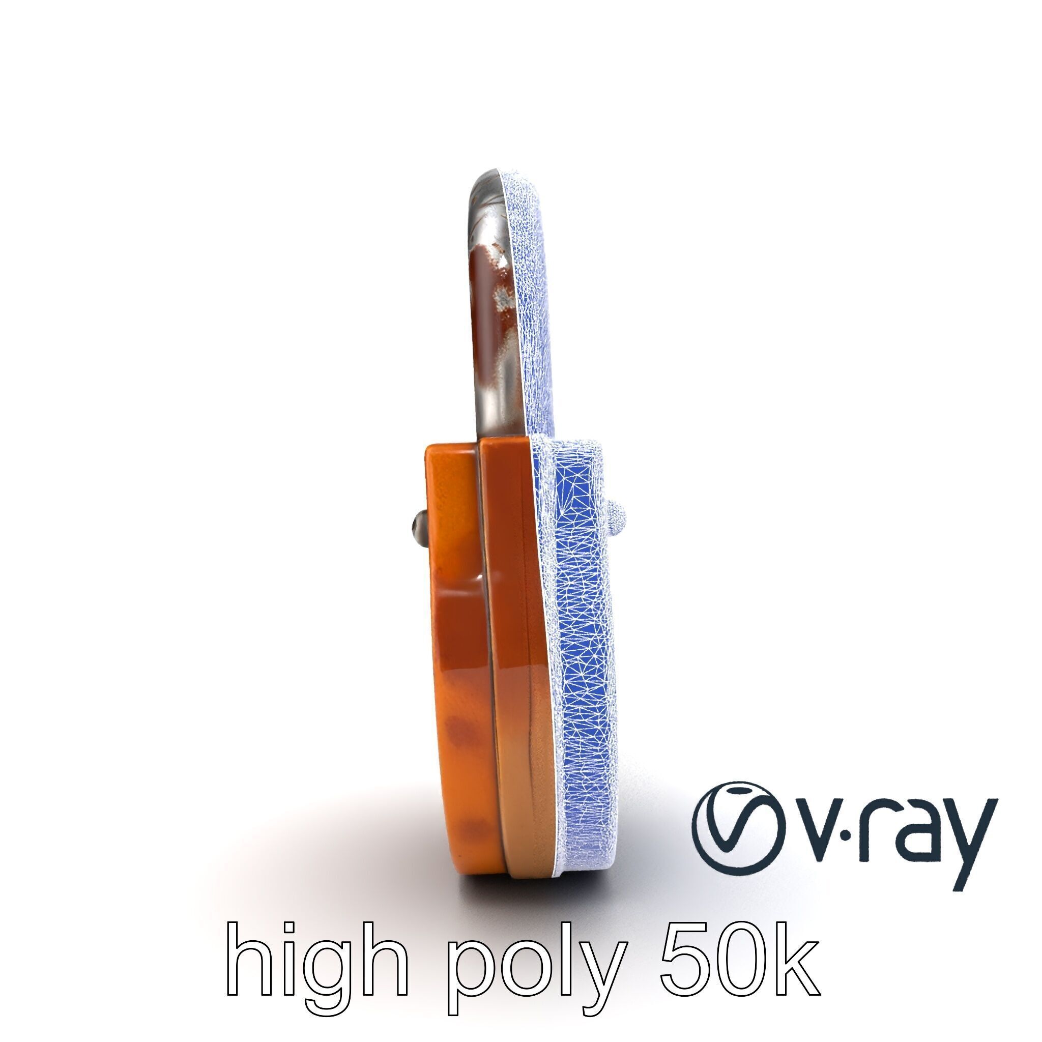 Rustic Metal Lock with Aged Texture model pack Low-poly 3D model_22