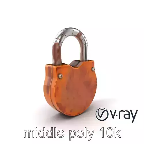 Rustic Metal Lock with Aged Texture model pack Low-poly 3D model