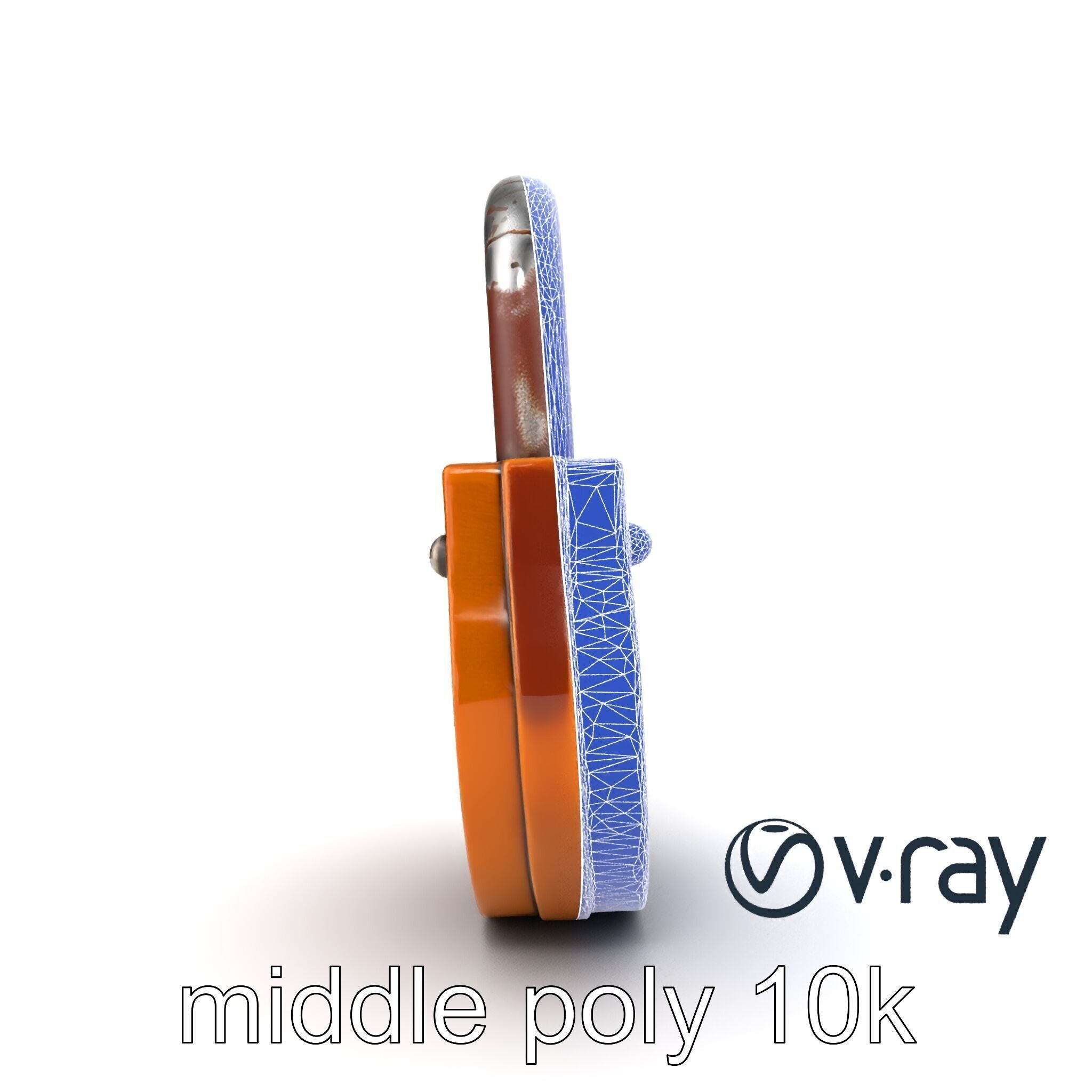 Rustic Metal Lock with Aged Texture model pack Low-poly 3D model_21