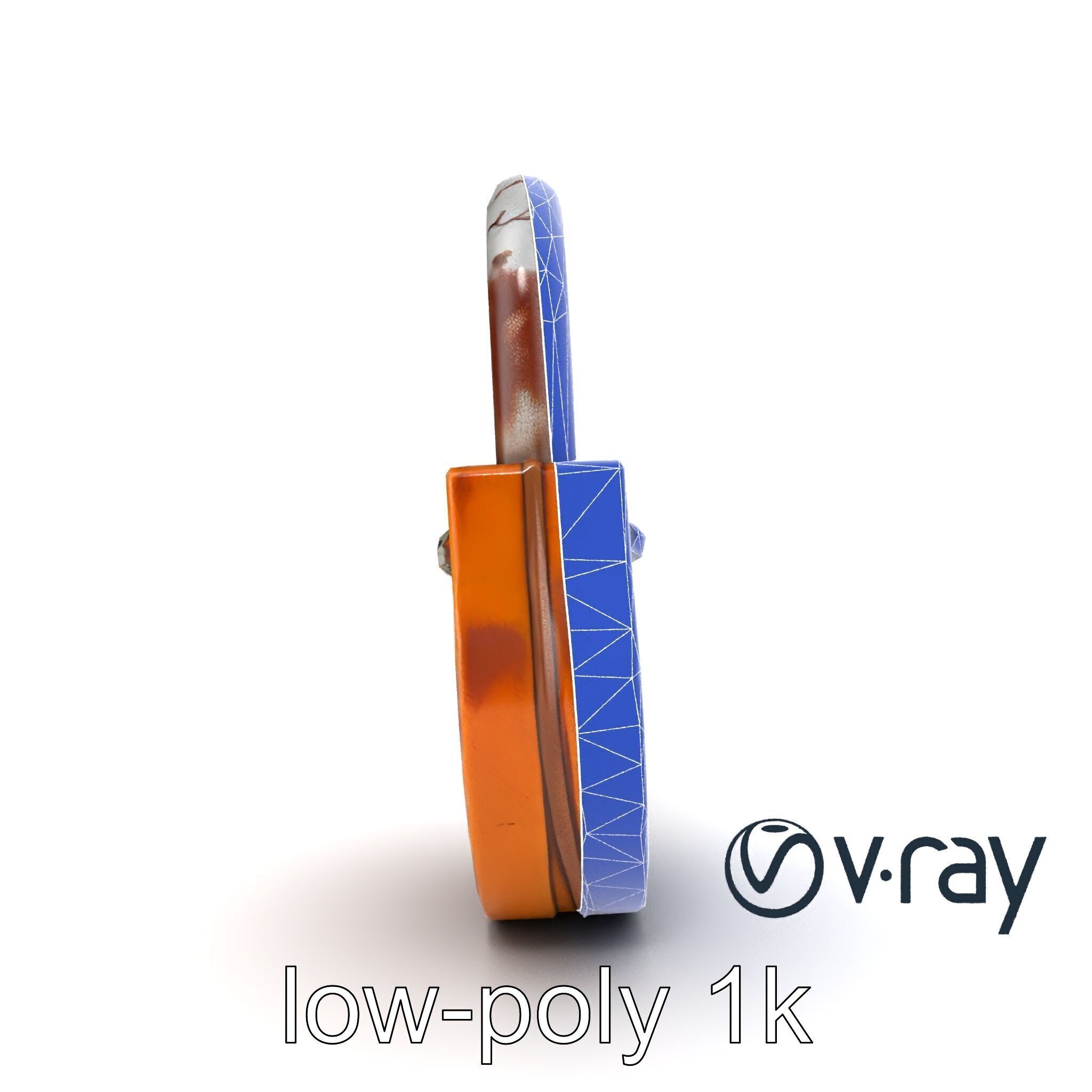 Rustic Metal Lock with Aged Texture model pack Low-poly 3D model_19