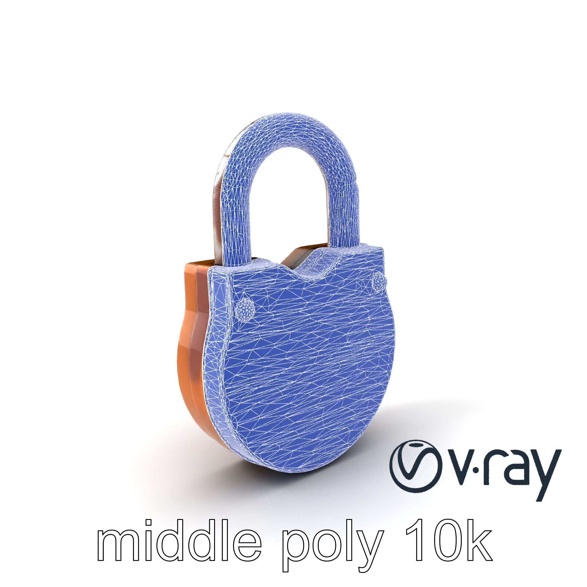 Rustic Metal Lock with Aged Texture model pack Low-poly 3D model_5