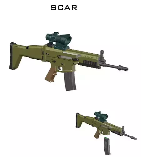 SCARL ASSAULT RIFLE MINIATURE TOY AND TABLE TOP