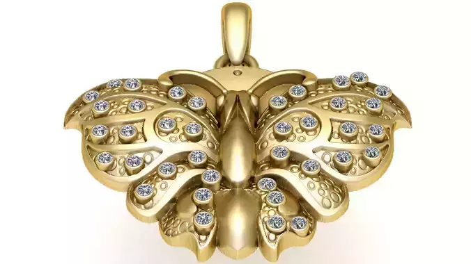BUTTERFLY PENDANT 3D PRINTABLE MODEL 