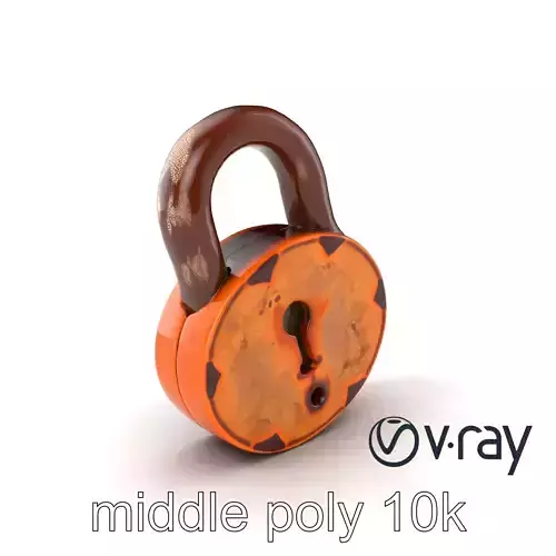 Rustic Metal Lock model pack Low-poly 3D model