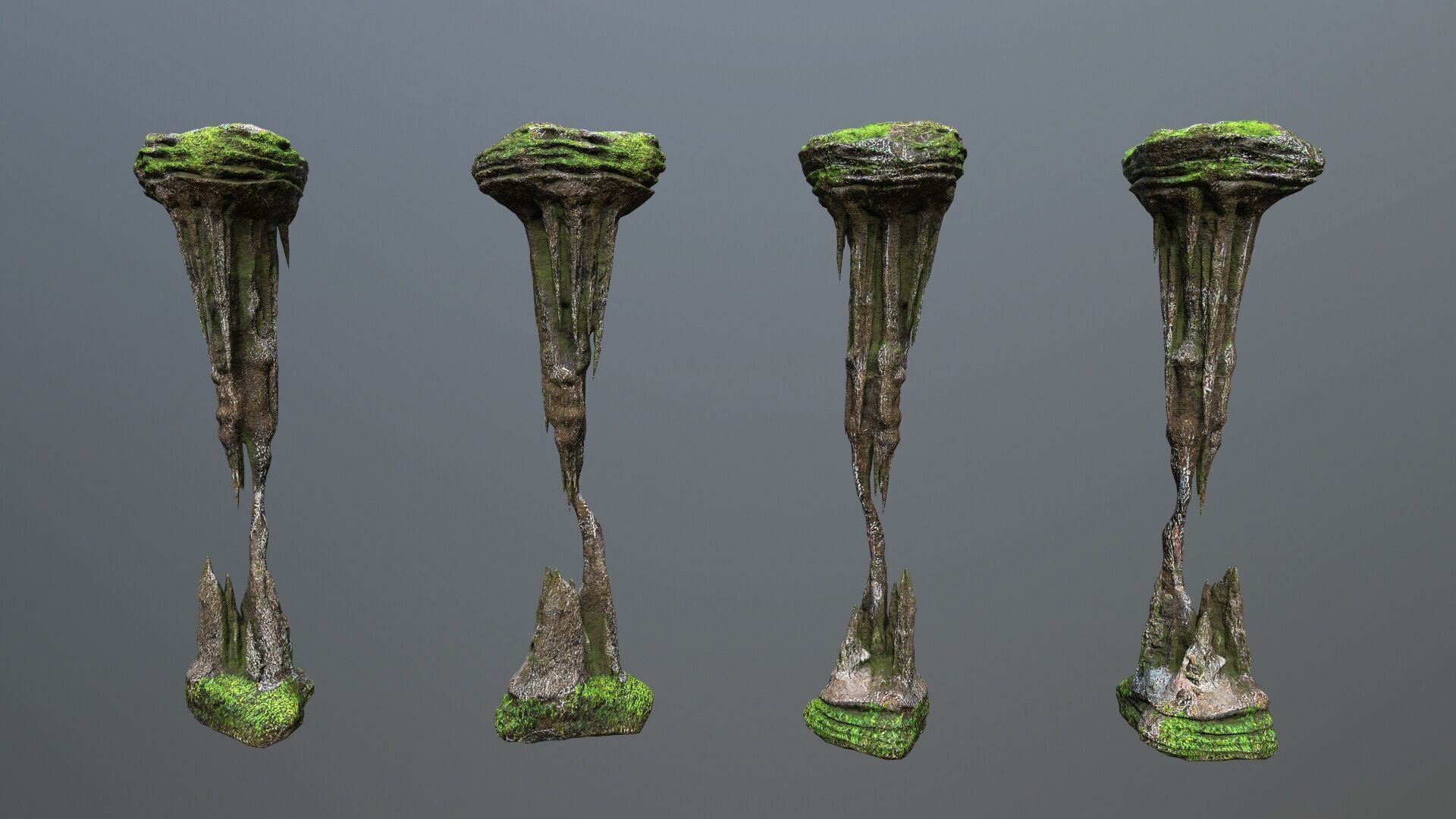 cave rocks Low-poly 3D model_18