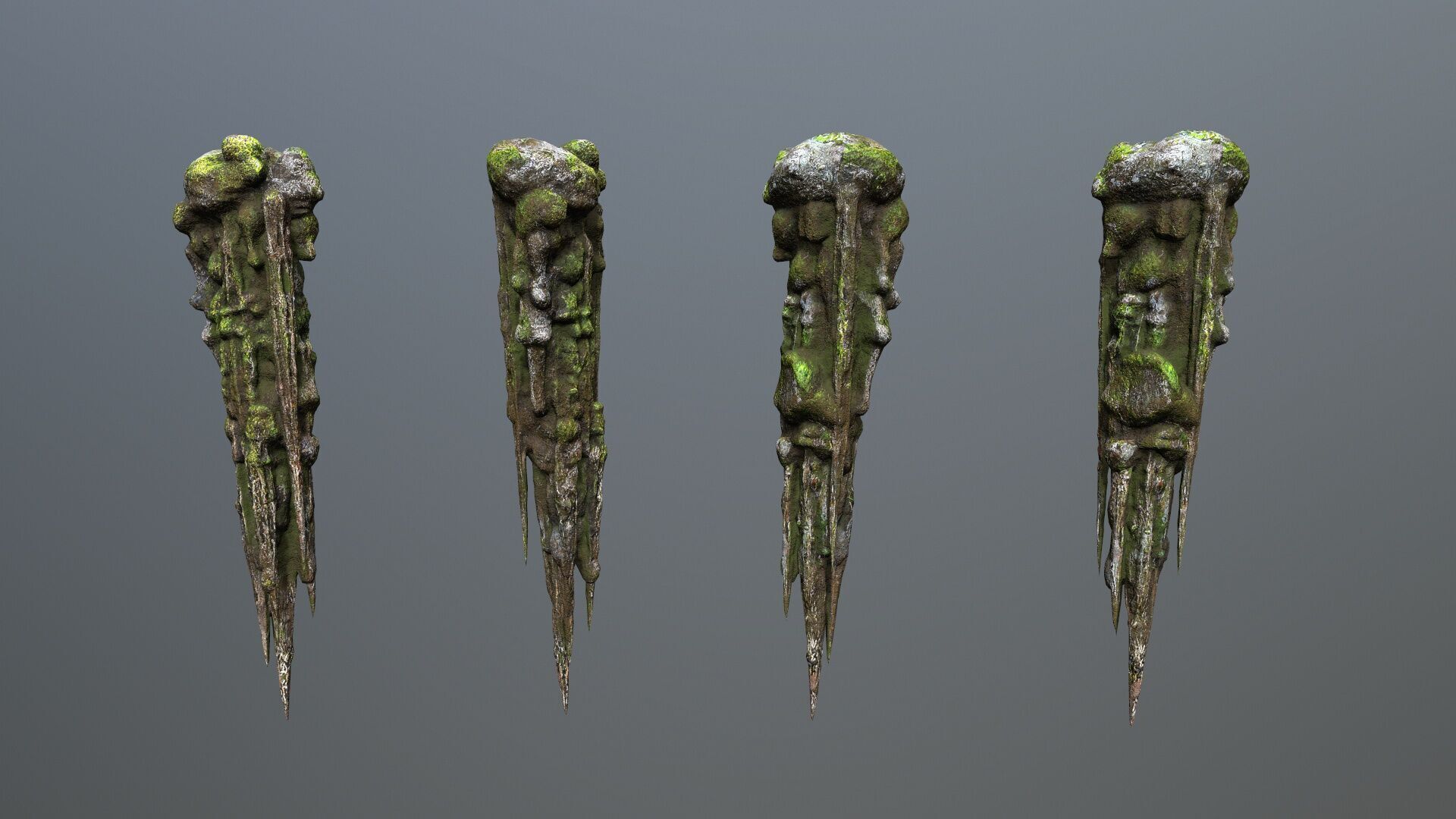 cave rocks Low-poly 3D model_17