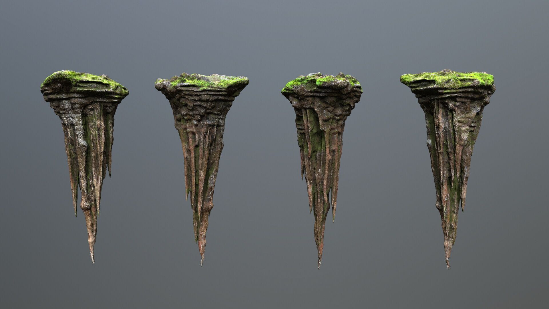 cave rocks Low-poly 3D model_15