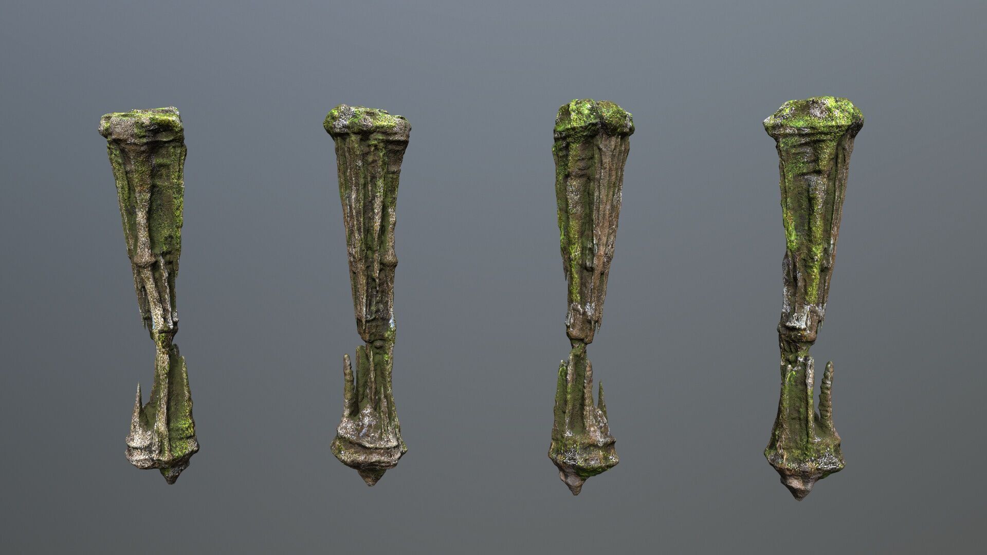 cave rocks Low-poly 3D model_19