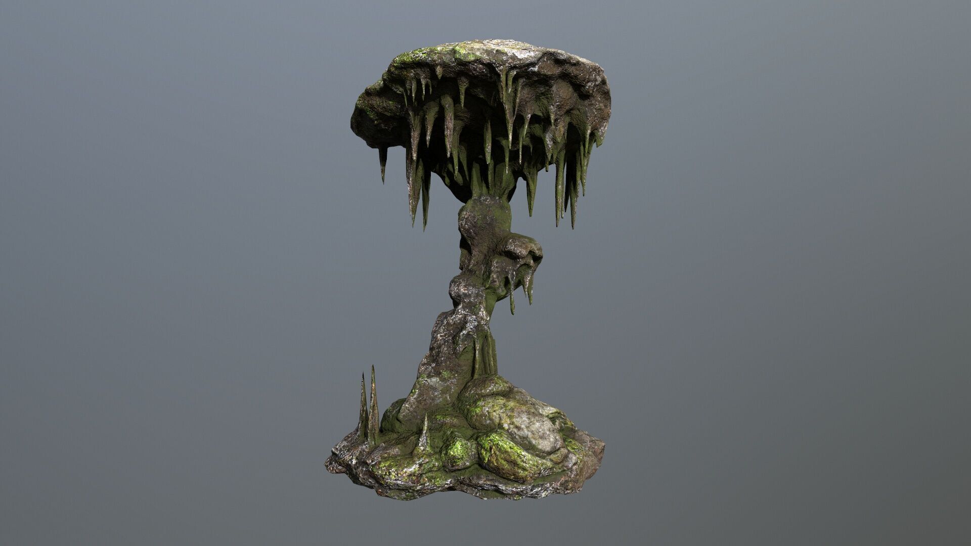 cave rocks Low-poly 3D model_1