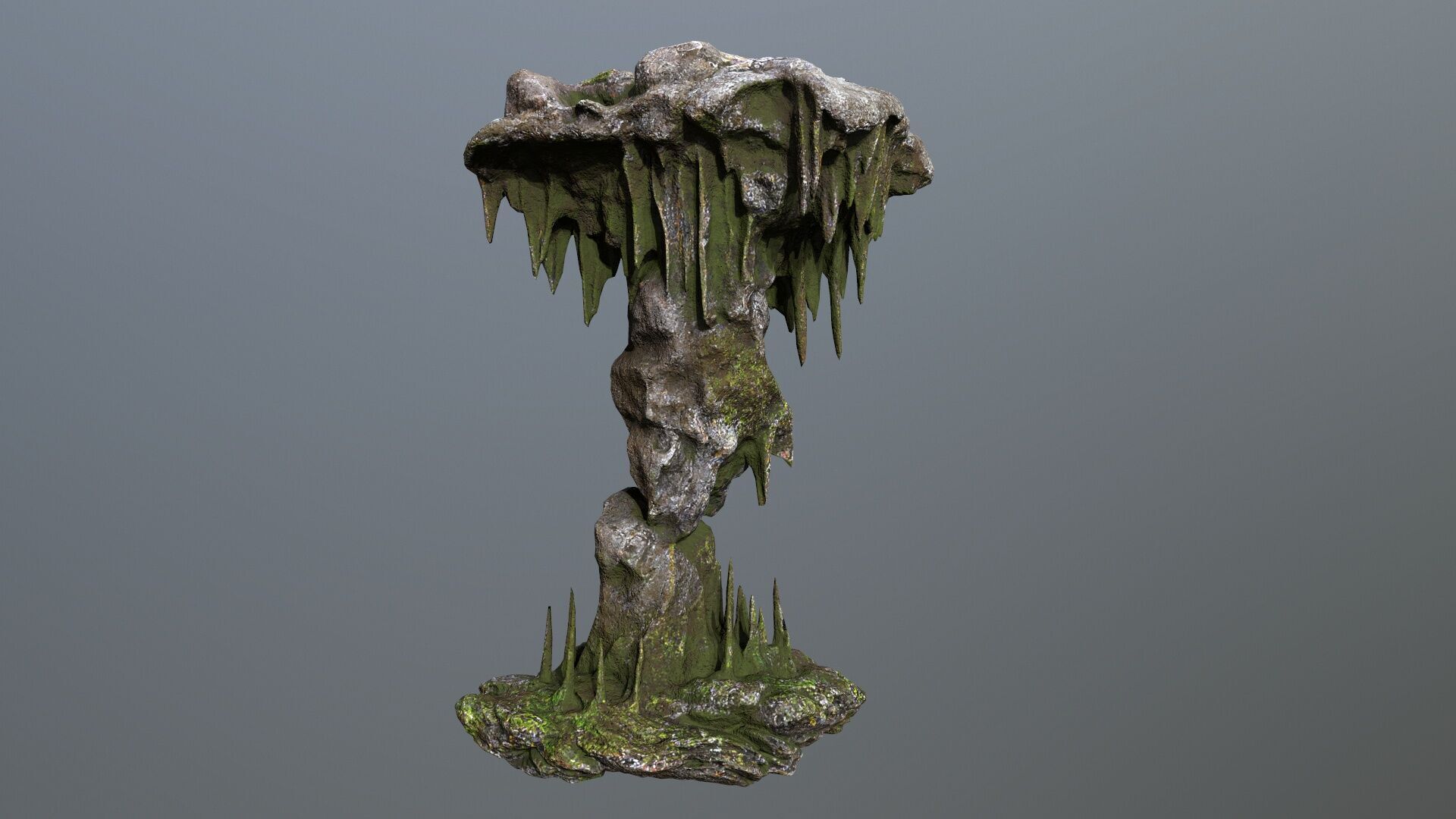 cave rocks Low-poly 3D model_3