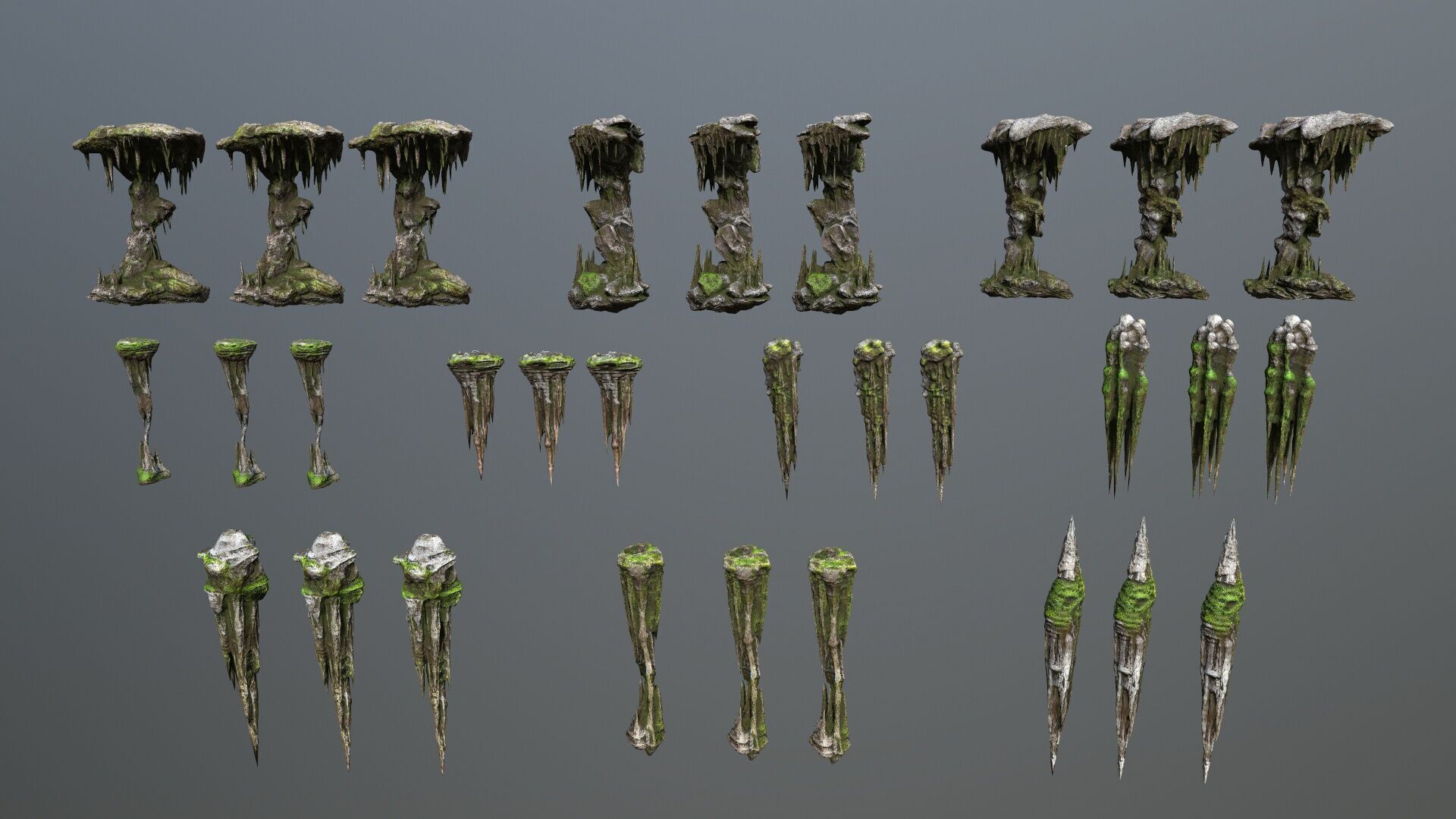 cave rocks Low-poly 3D model_21