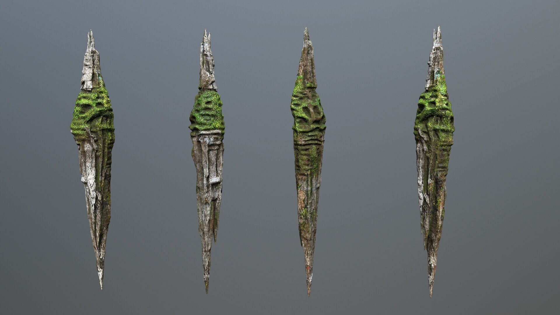 cave rocks Low-poly 3D model_20