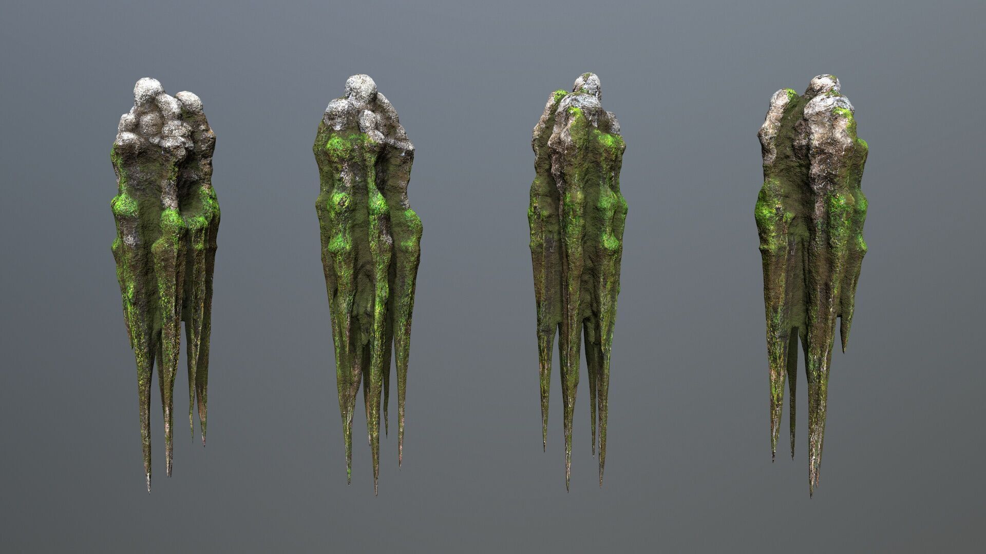 cave rocks Low-poly 3D model_16