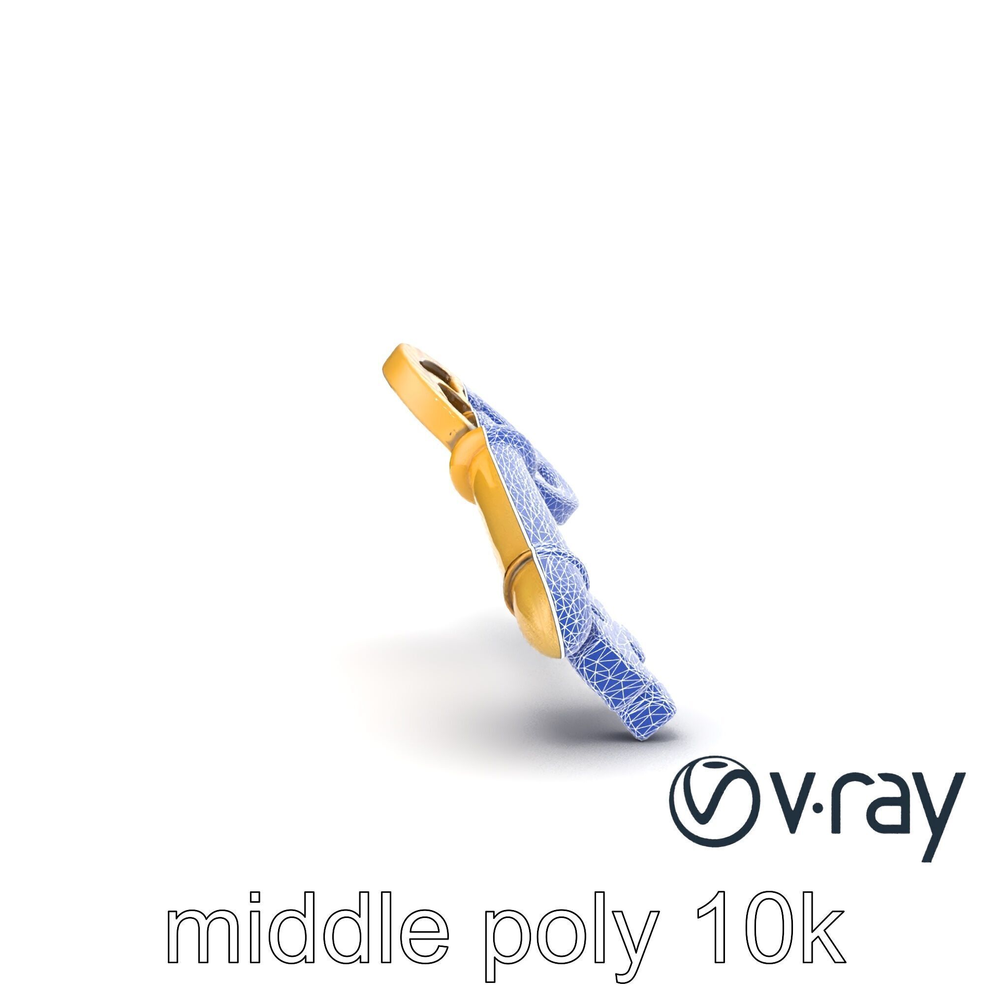 Intricate Ornate Metal Key model pack Low-poly 3D model_27