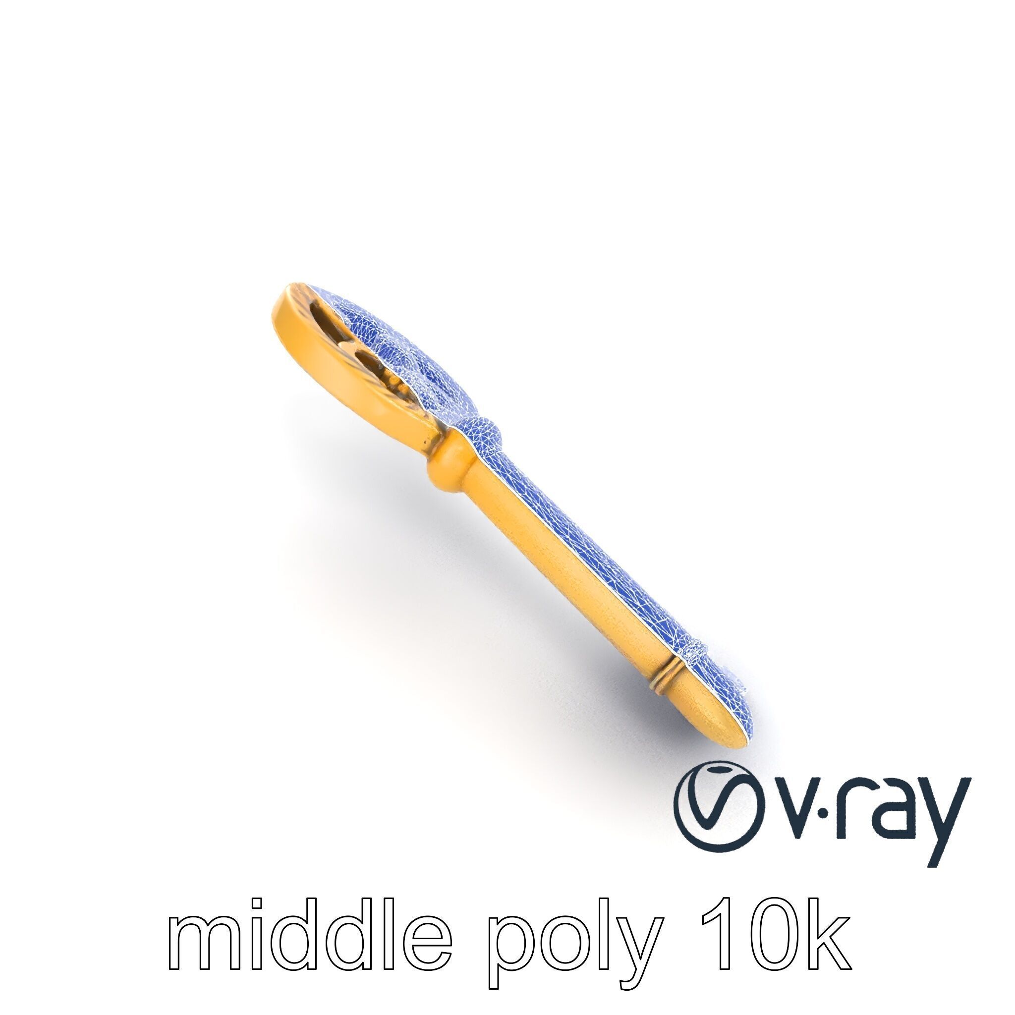 Intricate Ornate Metal Key model pack Low-poly 3D model_30