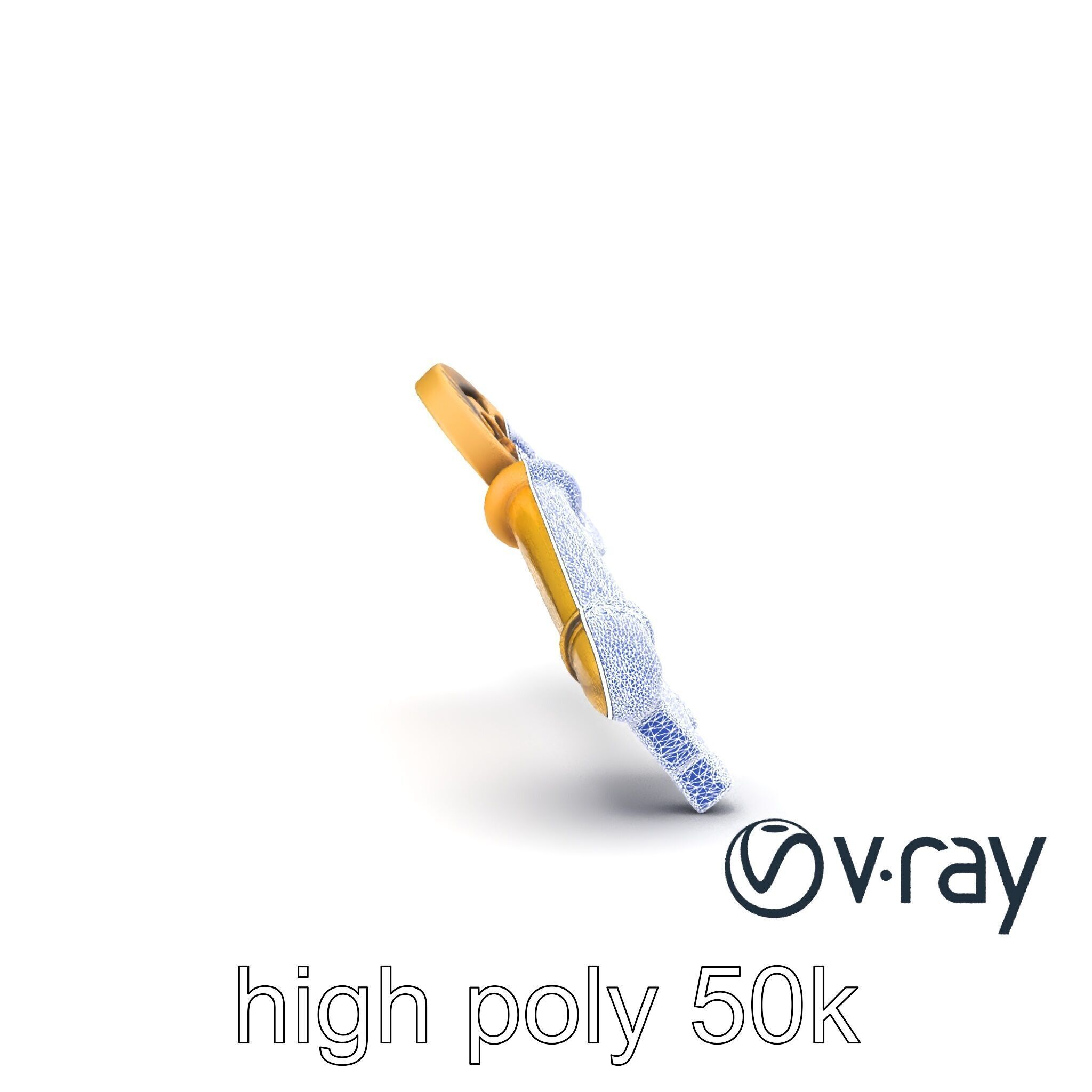 Intricate Ornate Metal Key model pack Low-poly 3D model_18