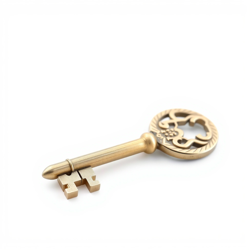 Intricate Ornate Metal Key model pack Low-poly 3D model_3