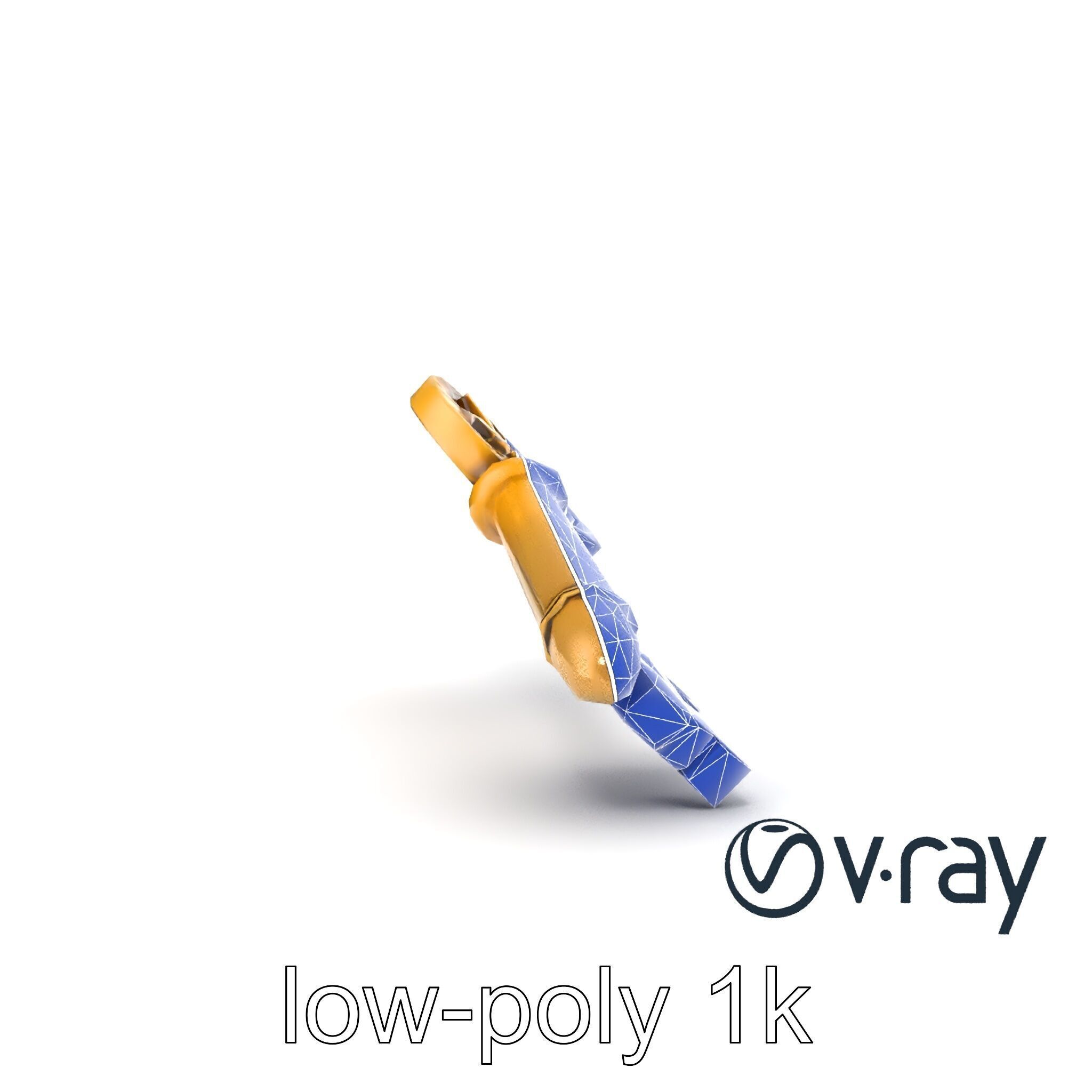 Intricate Ornate Metal Key model pack Low-poly 3D model_26