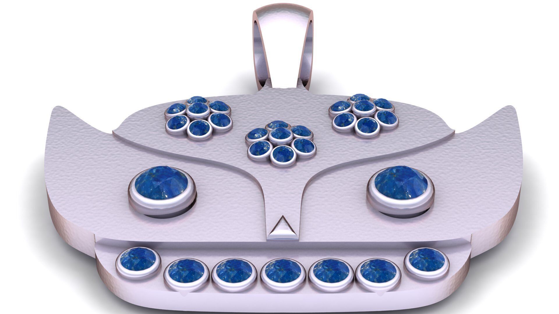 CAT FACE PENDANT 3D PRINTABLE MODEL  3D print model_4