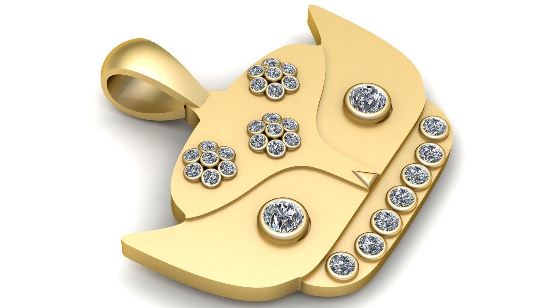 CAT FACE PENDANT 3D PRINTABLE MODEL  3D print model_1