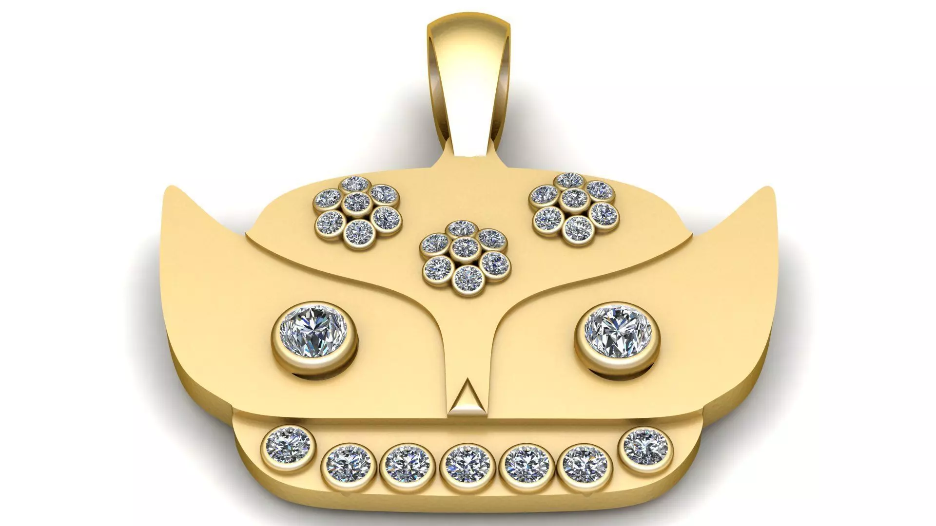 CAT FACE PENDANT 3D PRINTABLE MODEL  3D print model_0