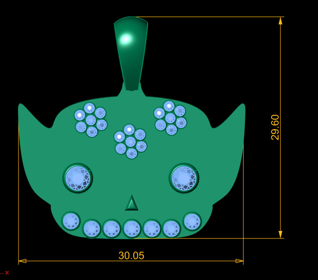 CAT FACE PENDANT 3D PRINTABLE MODEL  3D print model_5