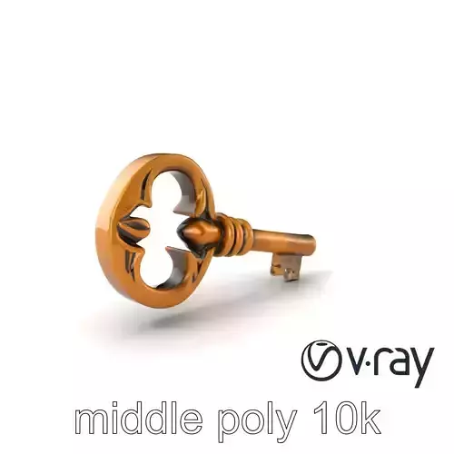 Antique Ornate Key model pack Low-poly 3D model