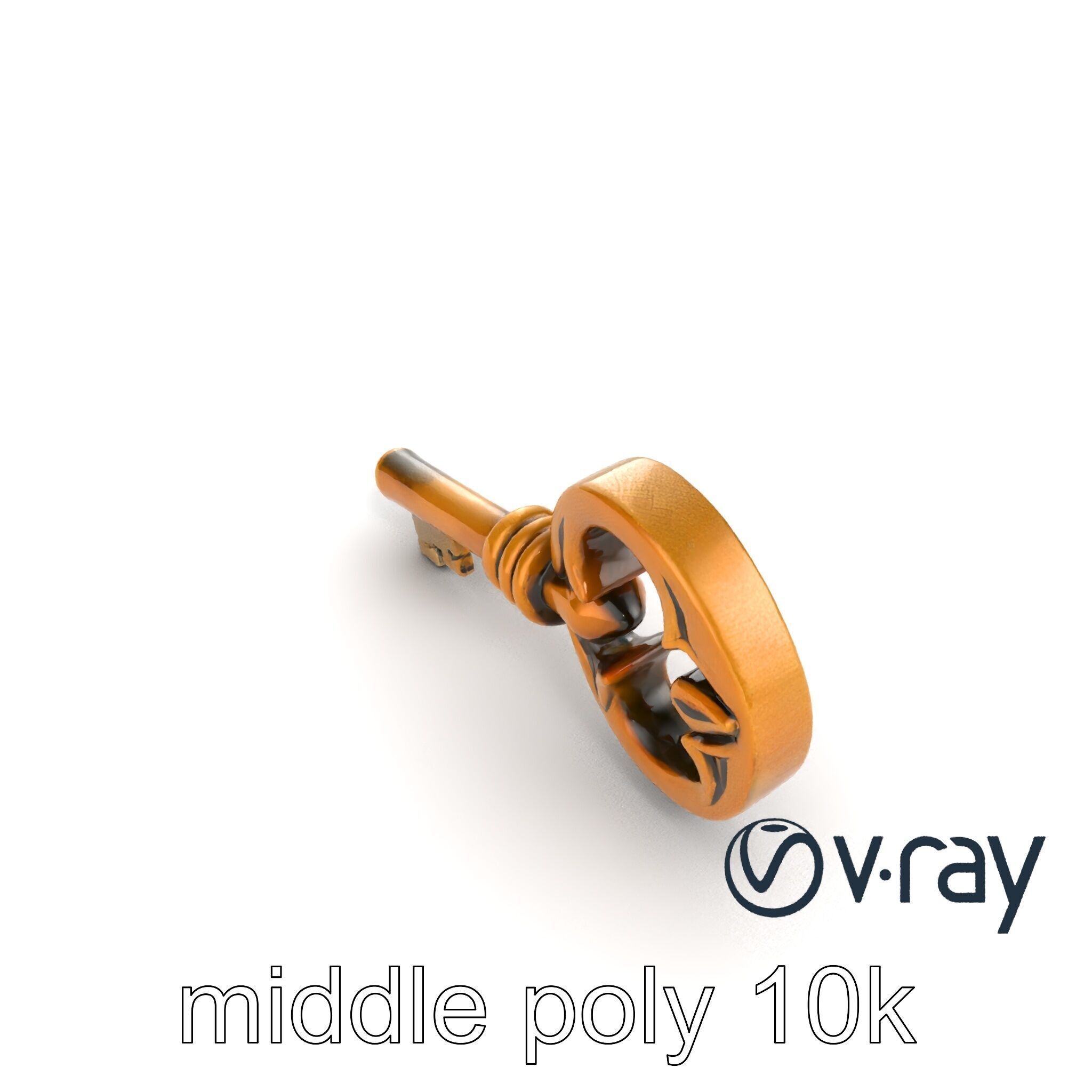 Antique Ornate Key model pack Low-poly 3D model_14