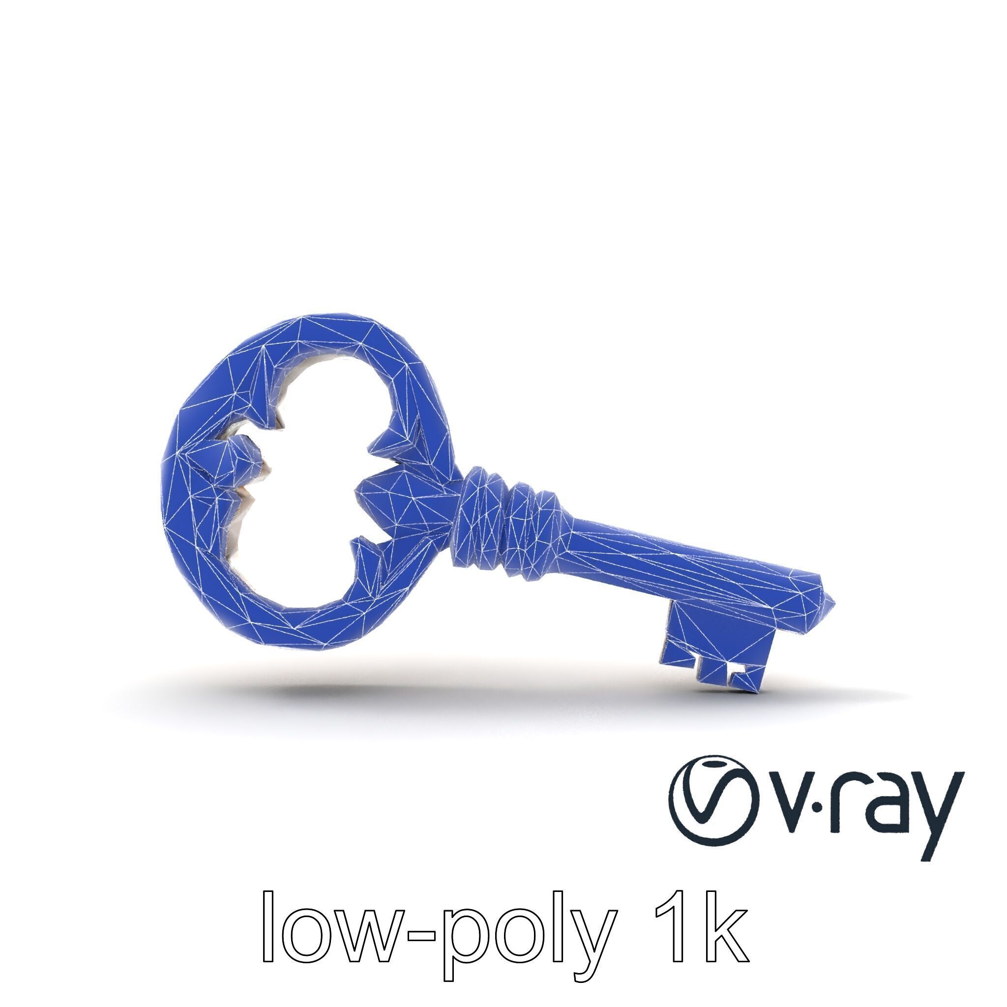 Antique Ornate Key model pack Low-poly 3D model_22