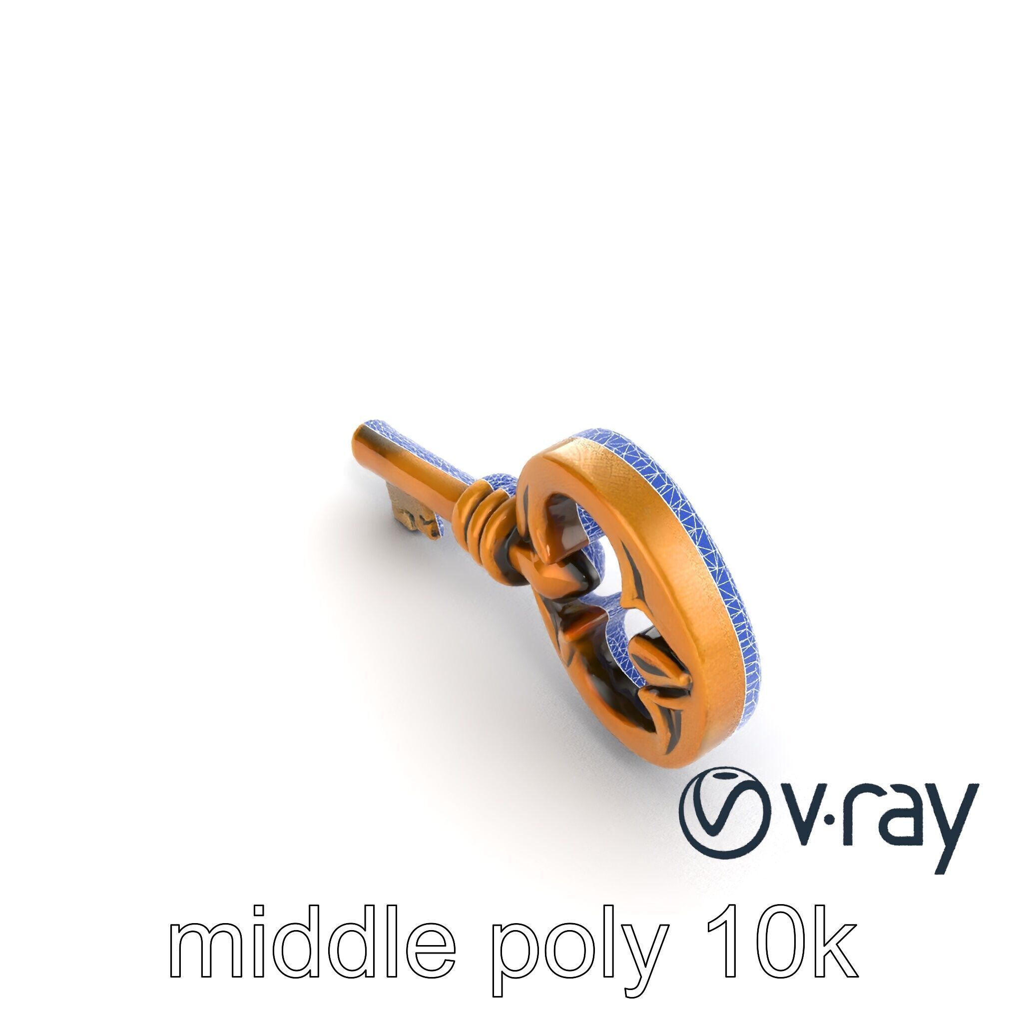 Antique Ornate Key model pack Low-poly 3D model_24