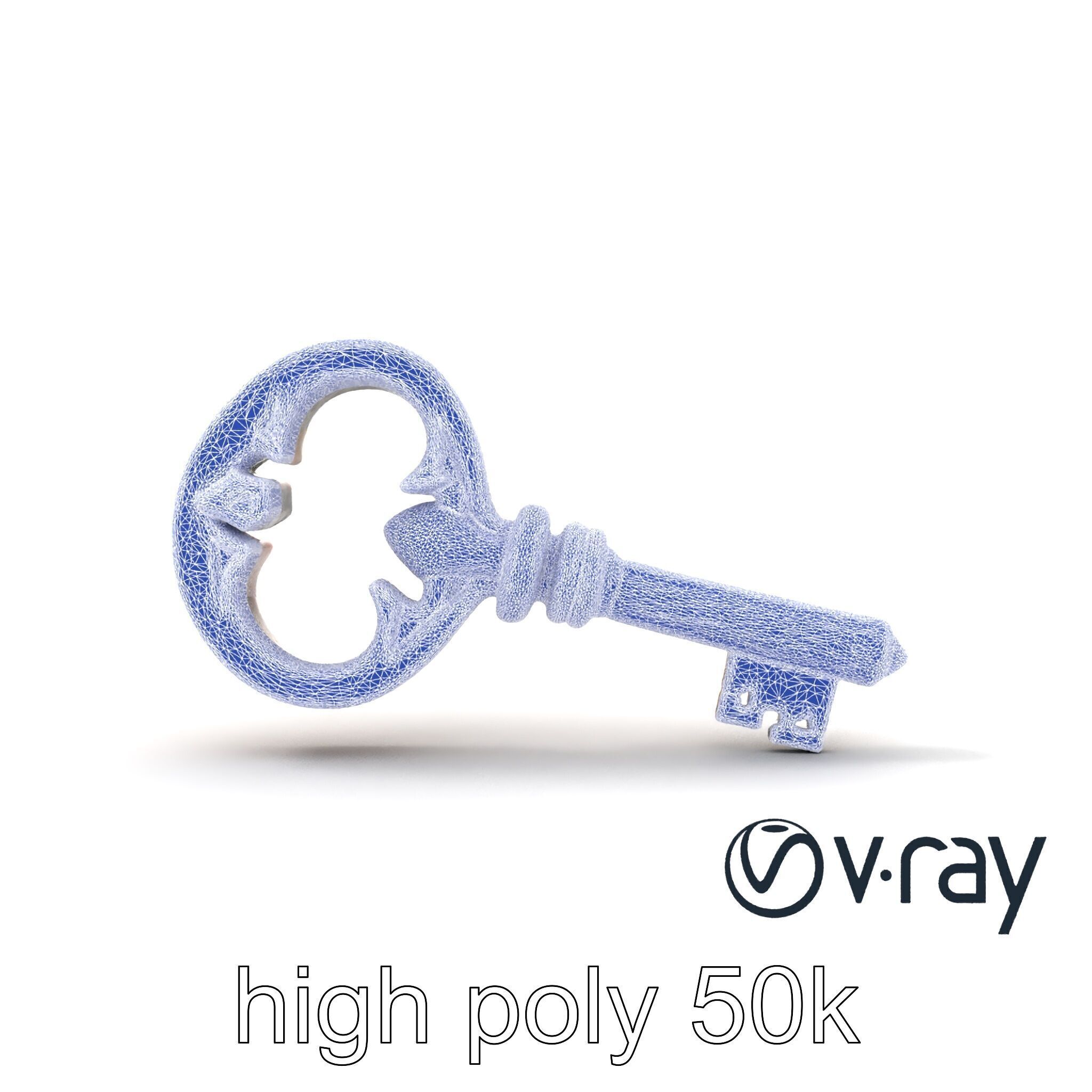 Antique Ornate Key model pack Low-poly 3D model_32